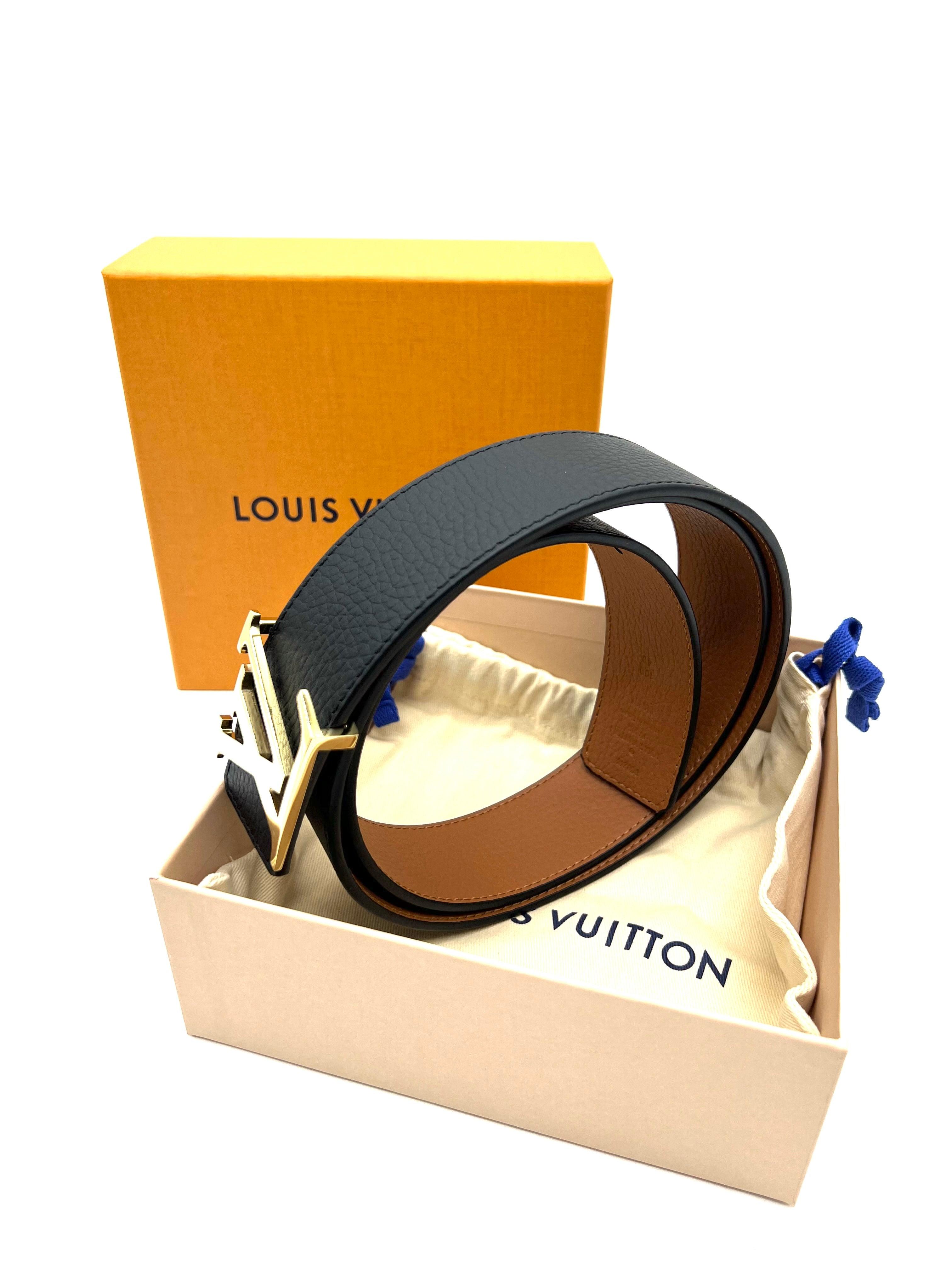 LOUIS VUITTON Belt Black Golden Light - Reeluxs 