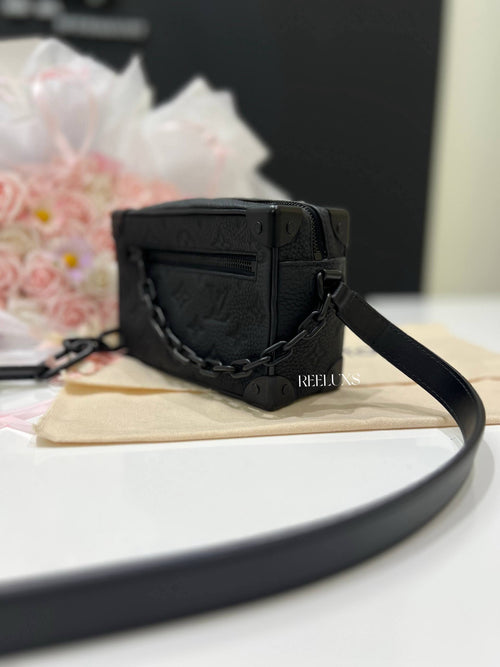 LOUIS VUITTON Mini Soft Trunk in Black Monogram Taurillon Leather