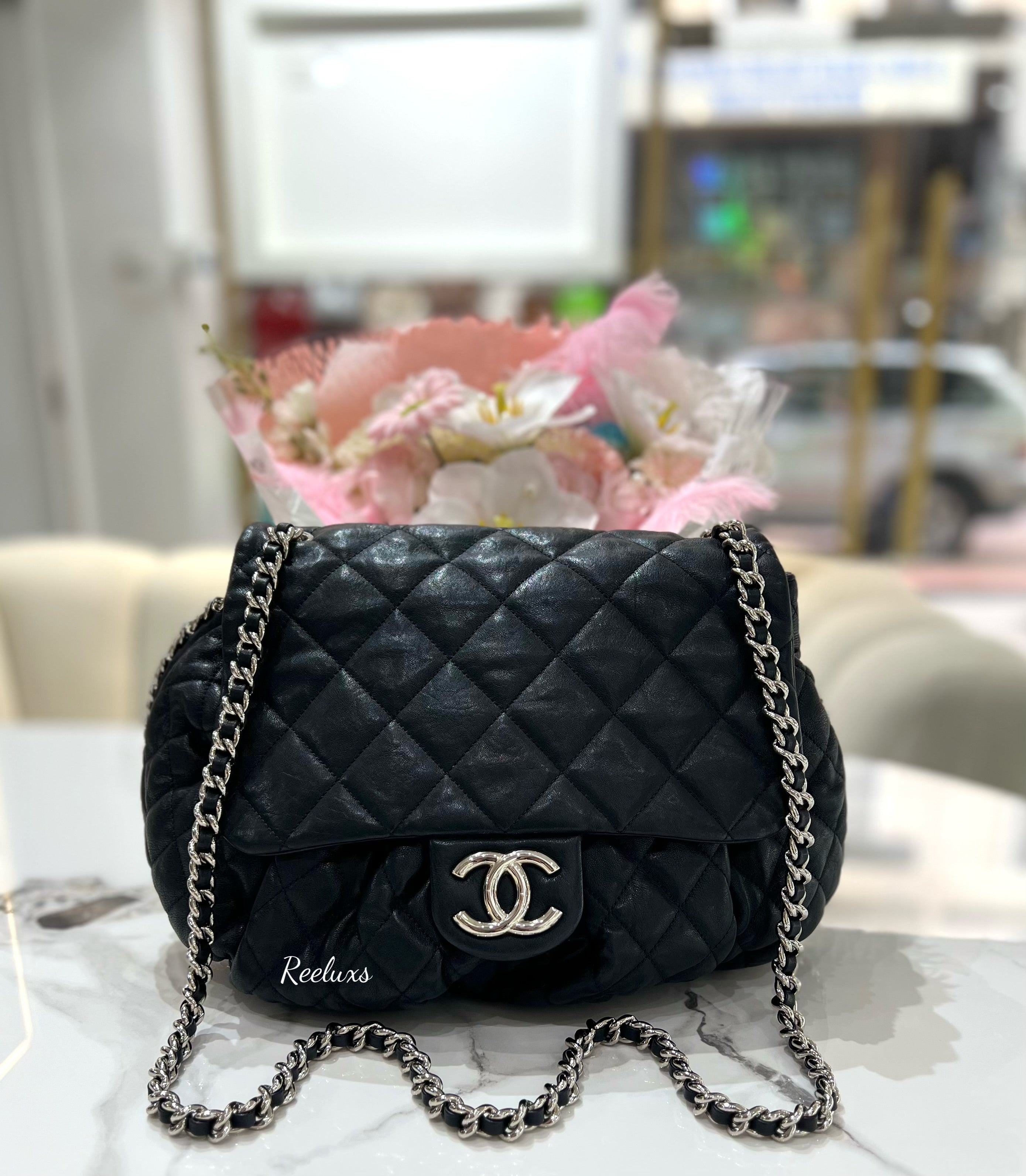 CHANEL  Chainaround Shoulder Silver Hardware Sling Bag