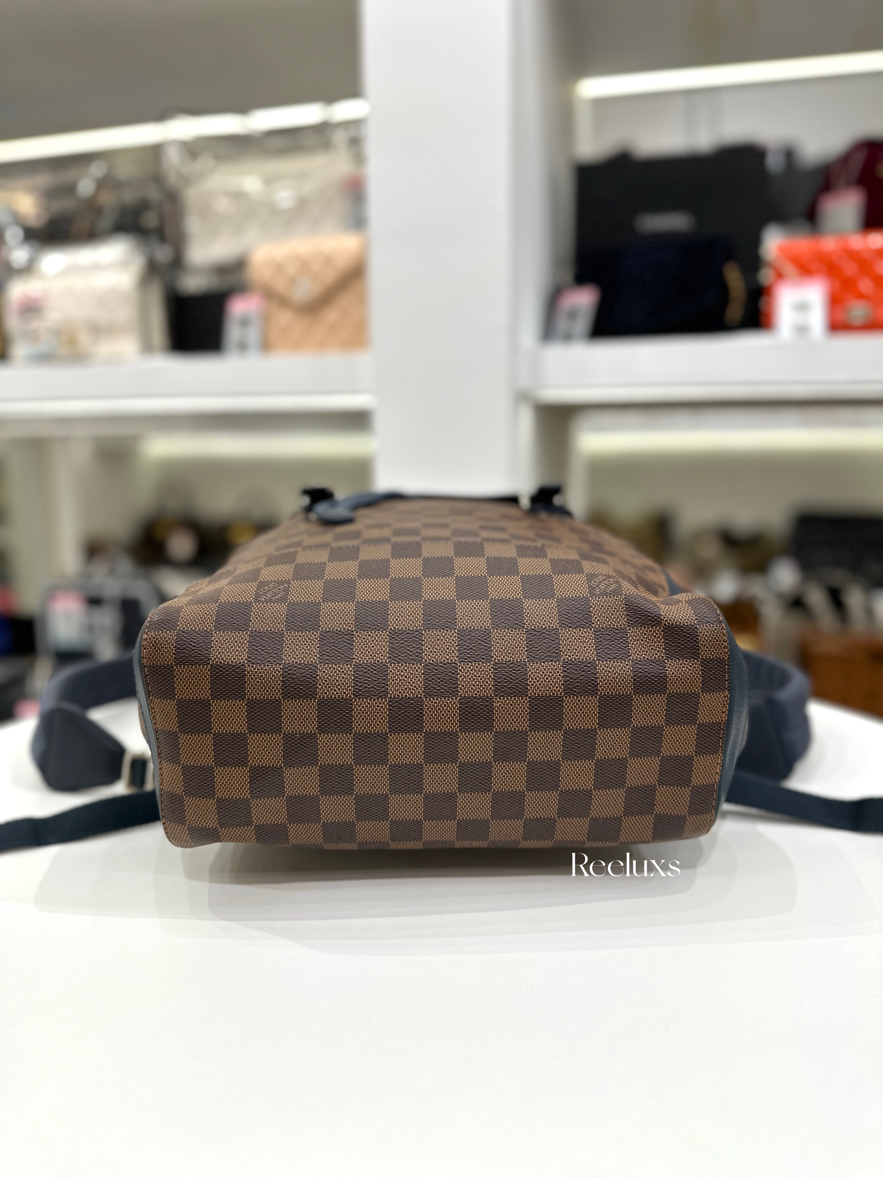 LOUIS VUITTON Runner Backpack Damier Ebene Canvas