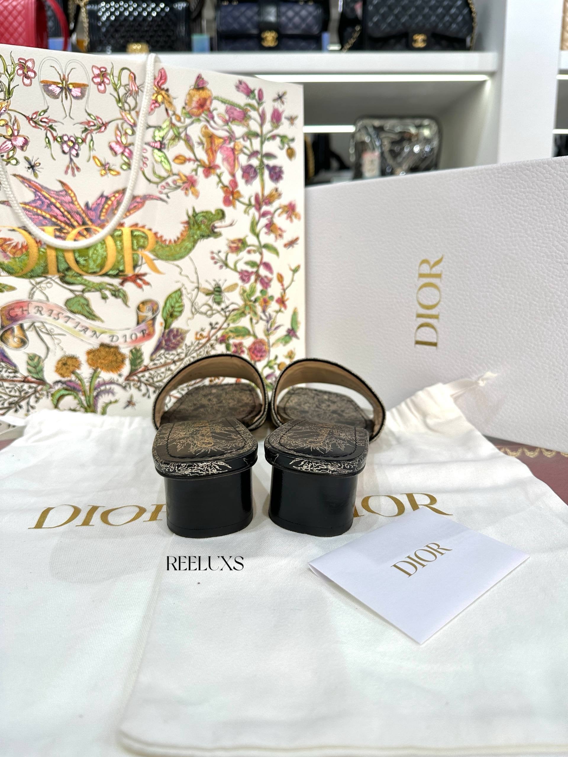 CHRISTIAN DIOR Dway Heeled Slide Full Set