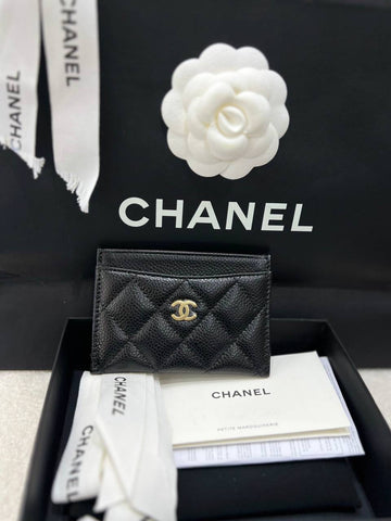 2023 FULL SET CHANEL Classic Card Holder Wallet GHW ( Microchip )