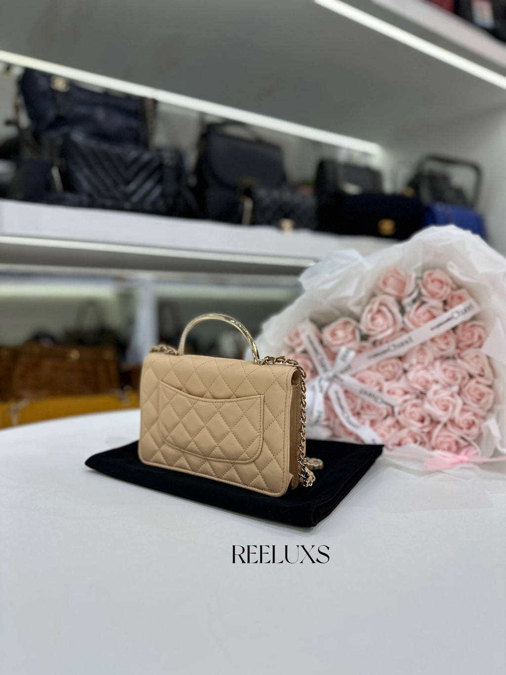 CHANEL Metal Top Handle Wallet on Chain (WOC)