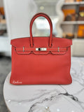 HERMES Birkin 35 Togo Palladium Hardware Handbag