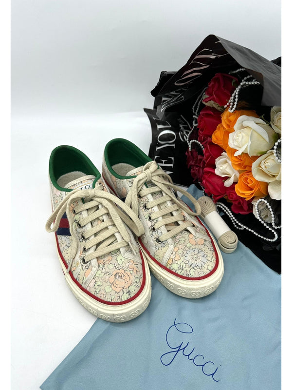 GUCCI (WMNS) Liberty of London x Gucci Tennis 1977 'Floral - Mint Green Size 39 - Reeluxs 