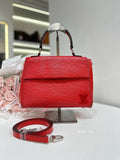 LOUIS VUITTON  LV Cluny BB Red Epi Leather Top Handle Bag