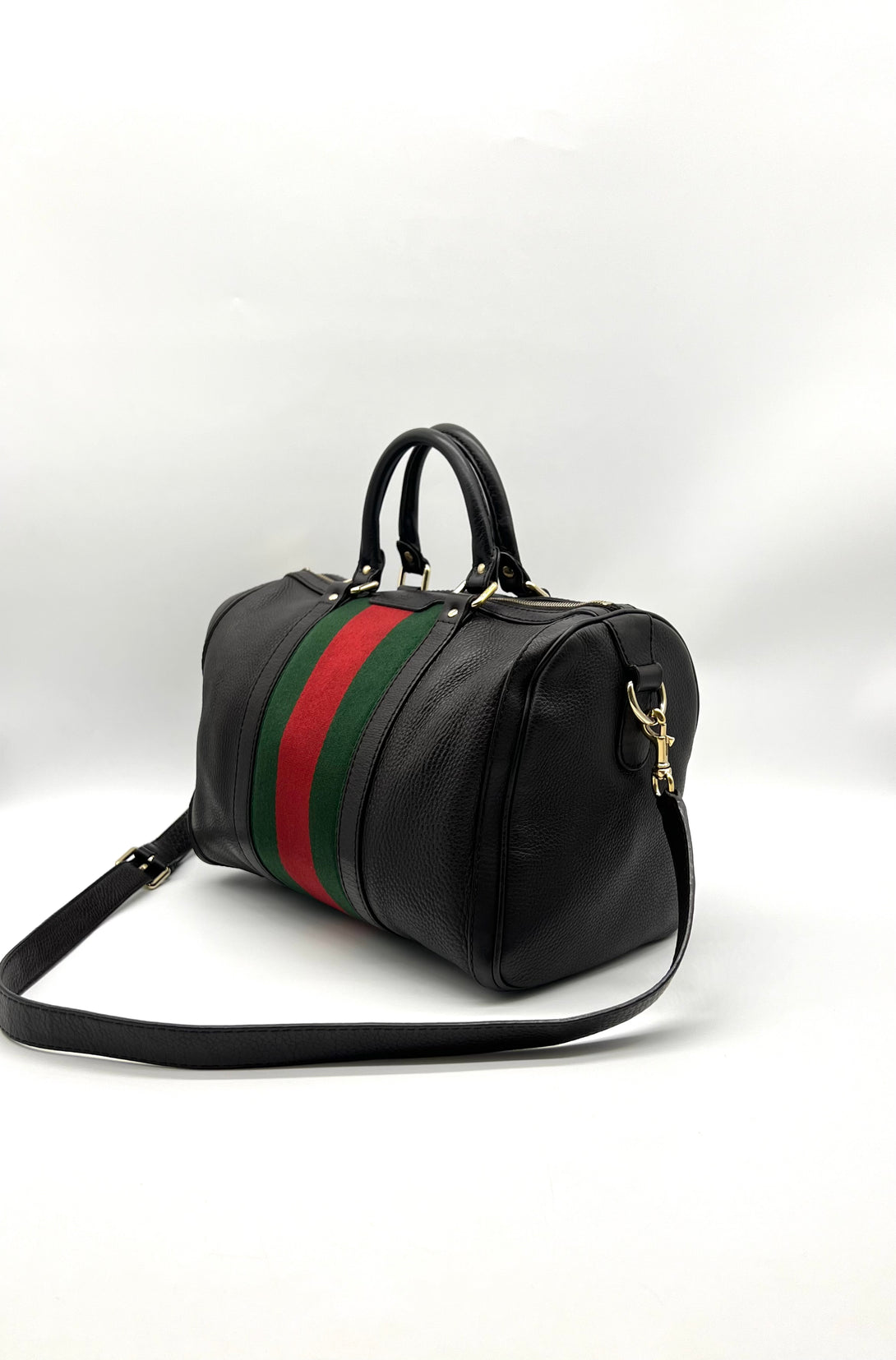 Gucci Boston Women Black Leather Hand Shoulder Bag - Reeluxs 