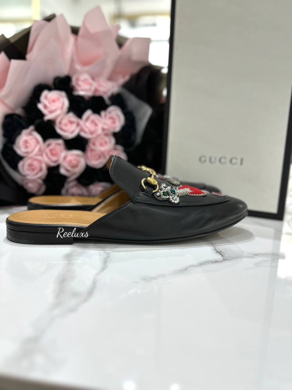 GUCCI  Princetown Leather Flats Loafer