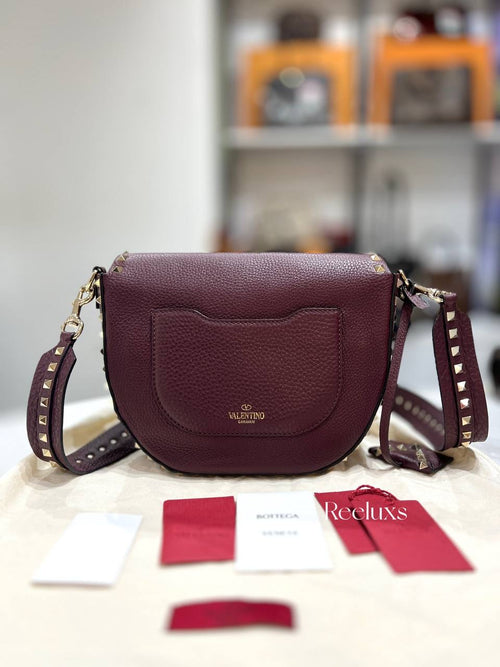 VALENTINO Garavani Rockstud Small Saddle Crossbody Bag