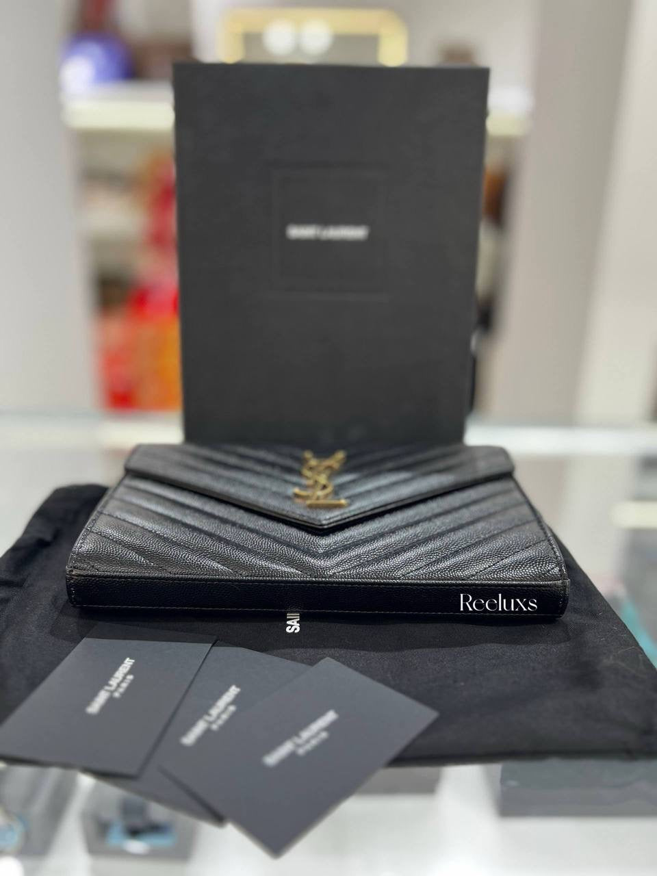 Saint Laurent Cassandre Envelope Chain Wallet