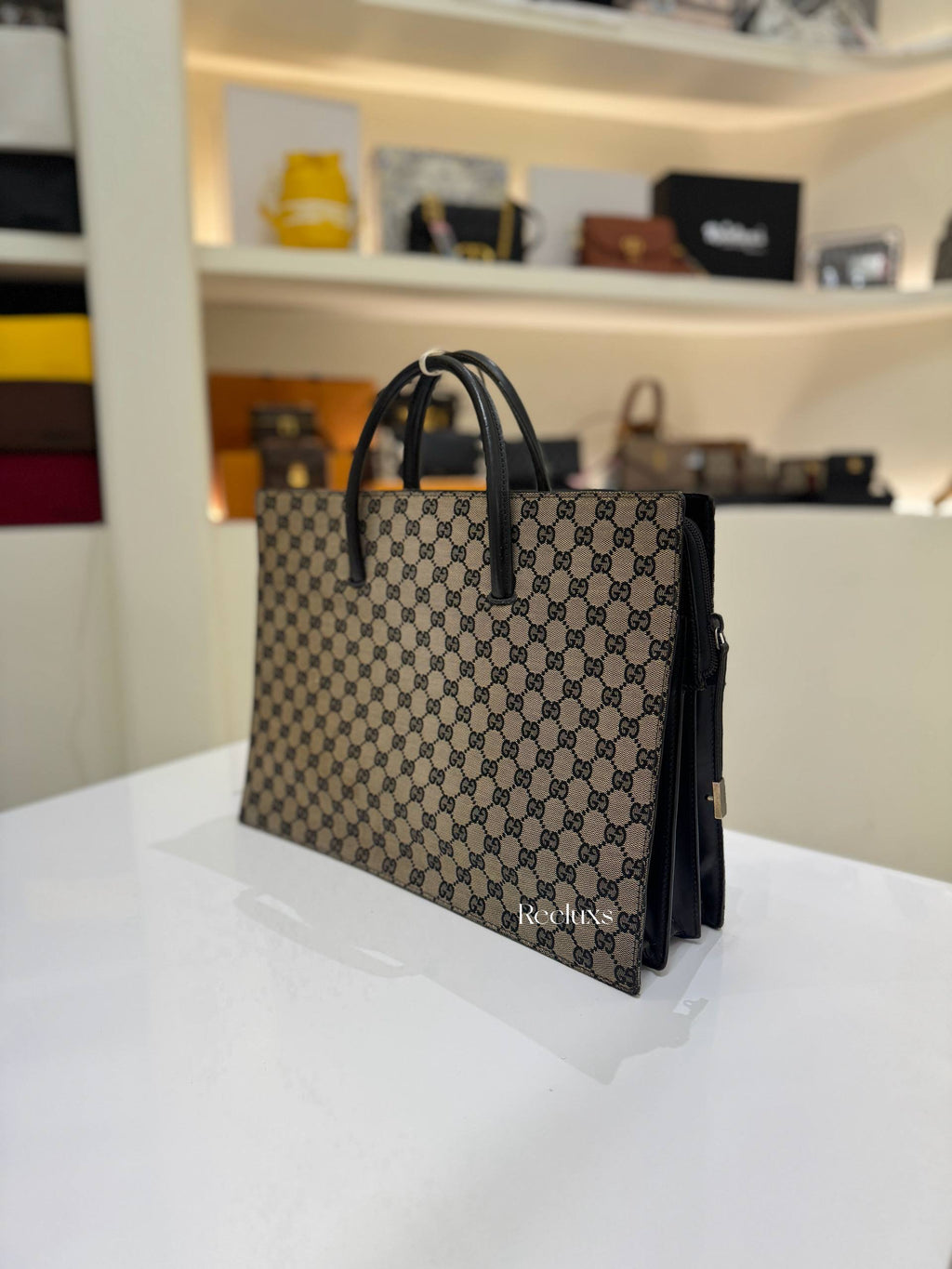 GUCCI Gg Supreme Wed Sherry Line Handbag