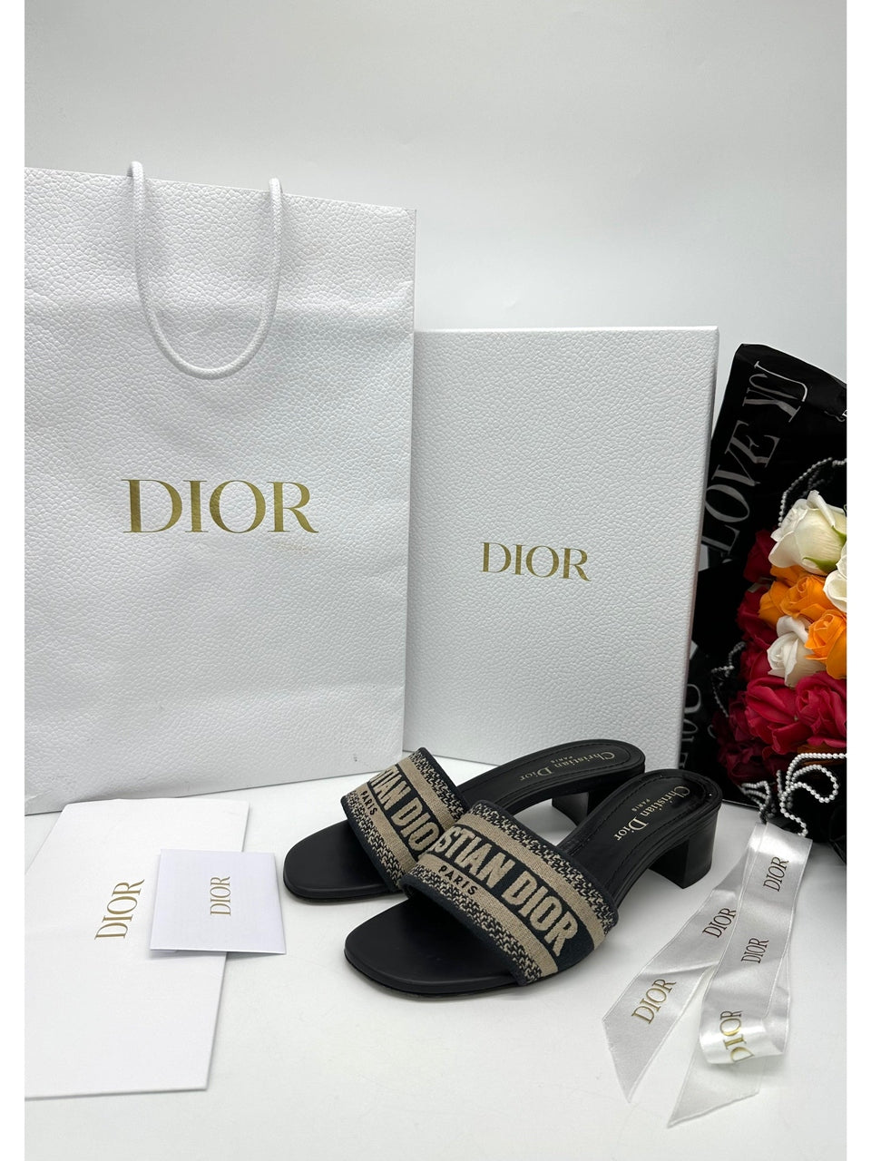 CHRISTIAN DIOR Canvas & leather Sandals 36 - Reeluxs 