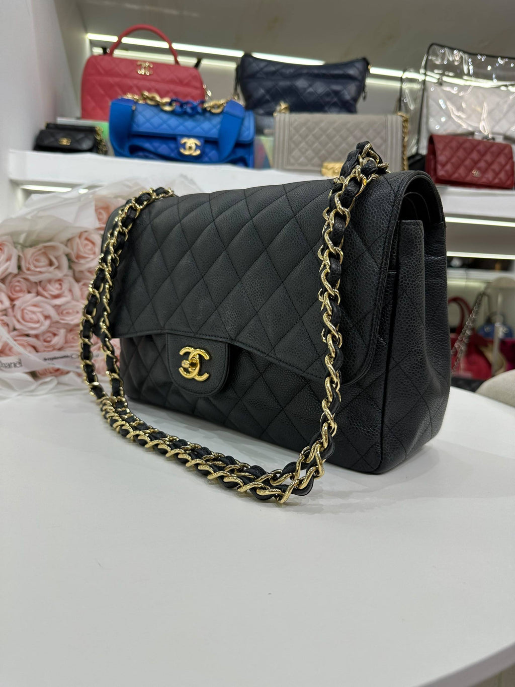 CHANEL Classic Flap Jumbo Black Caviar