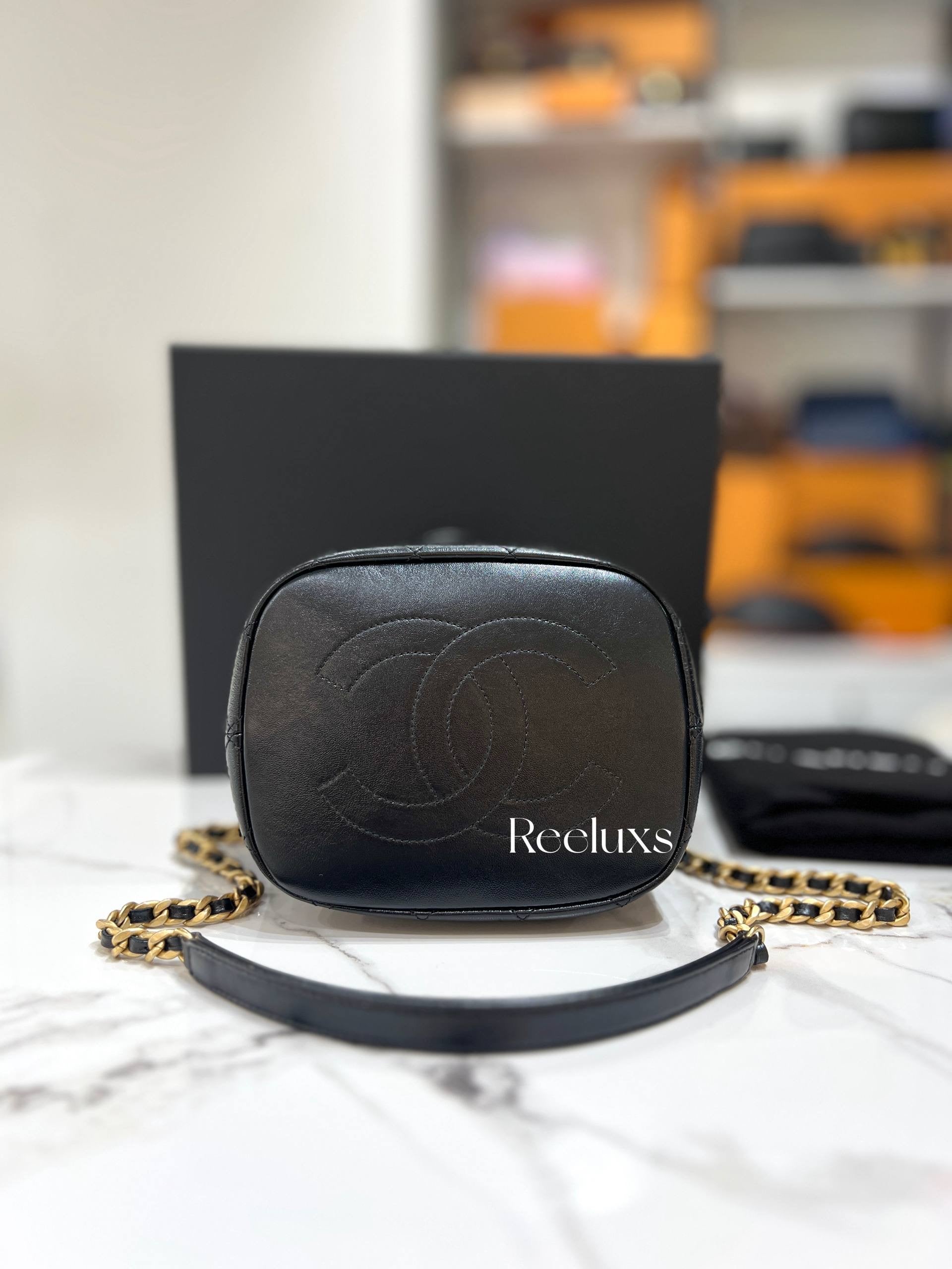 CHANEL Drawstring Bucket Bag