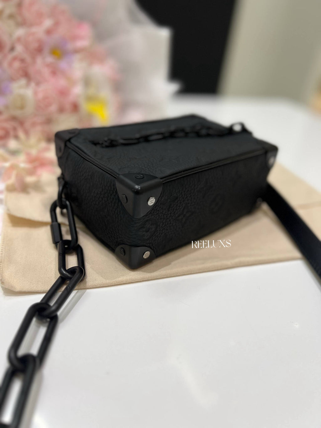 LOUIS VUITTON Mini Soft Trunk in Black Monogram Taurillon Leather