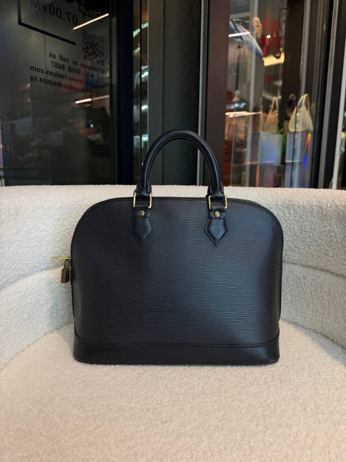 Louis Vuitton Alma PM Handbag Epi Leather Black