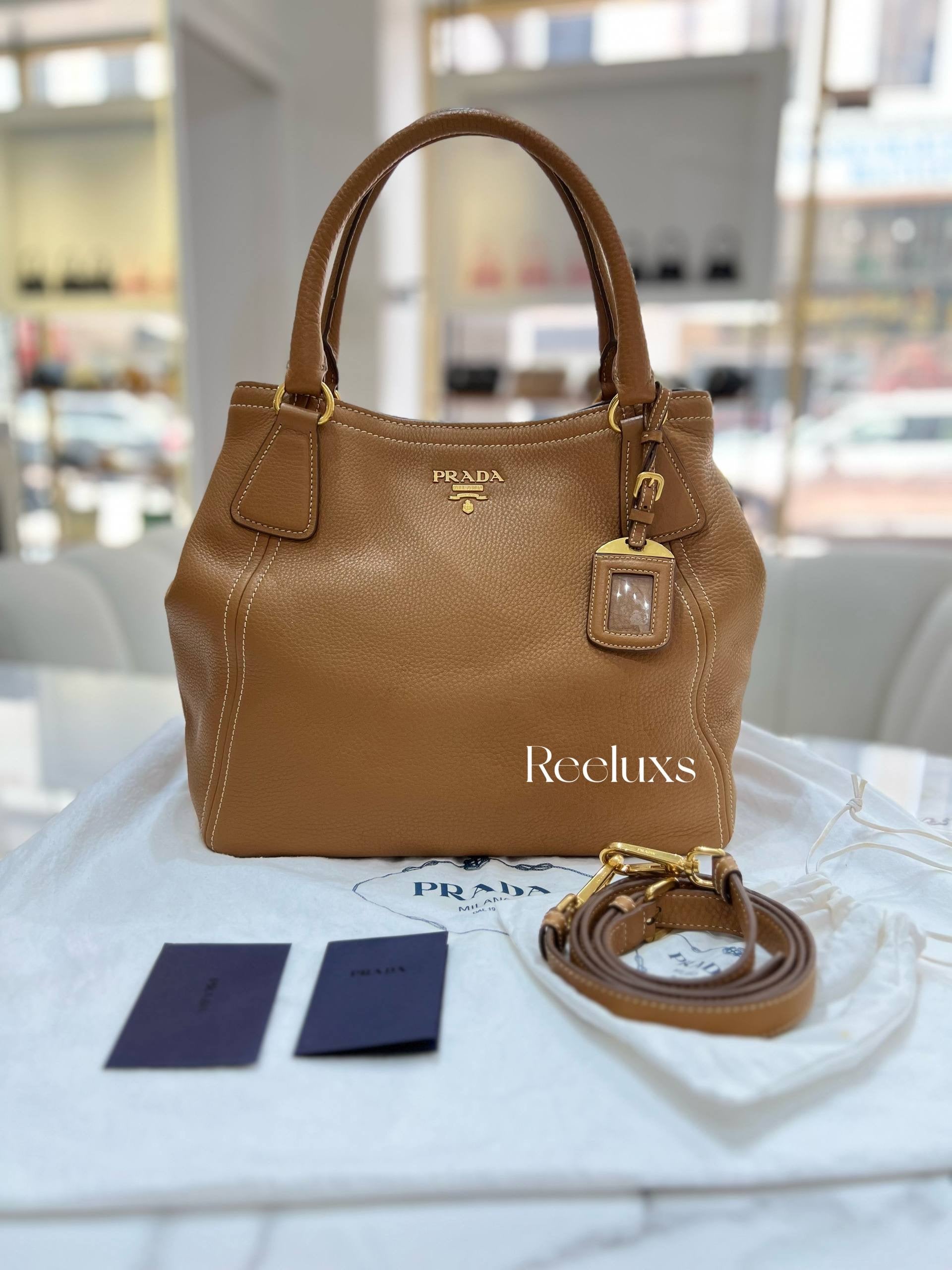 PRADA Vitello Daino Sacca 2 Mancini Handbag - Shoulder Bag