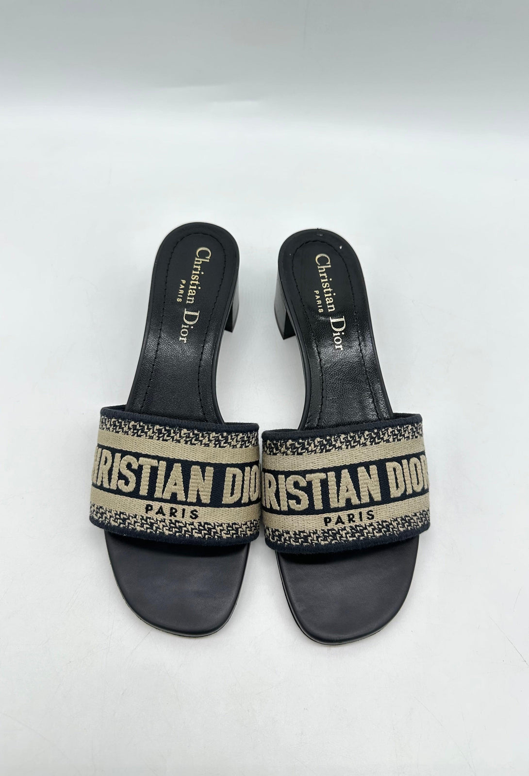 CHRISTIAN DIOR Canvas & leather Sandals 36 - Reeluxs 