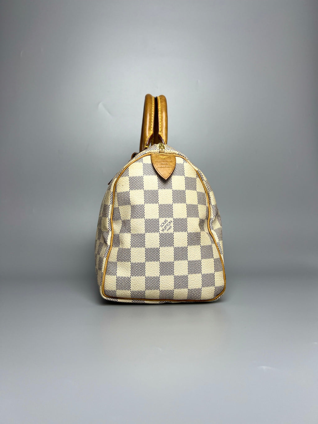 LOUIS VUITTON Speedy 25 White Damier Azur Bandoliere Handbag For Lady - Reeluxs 