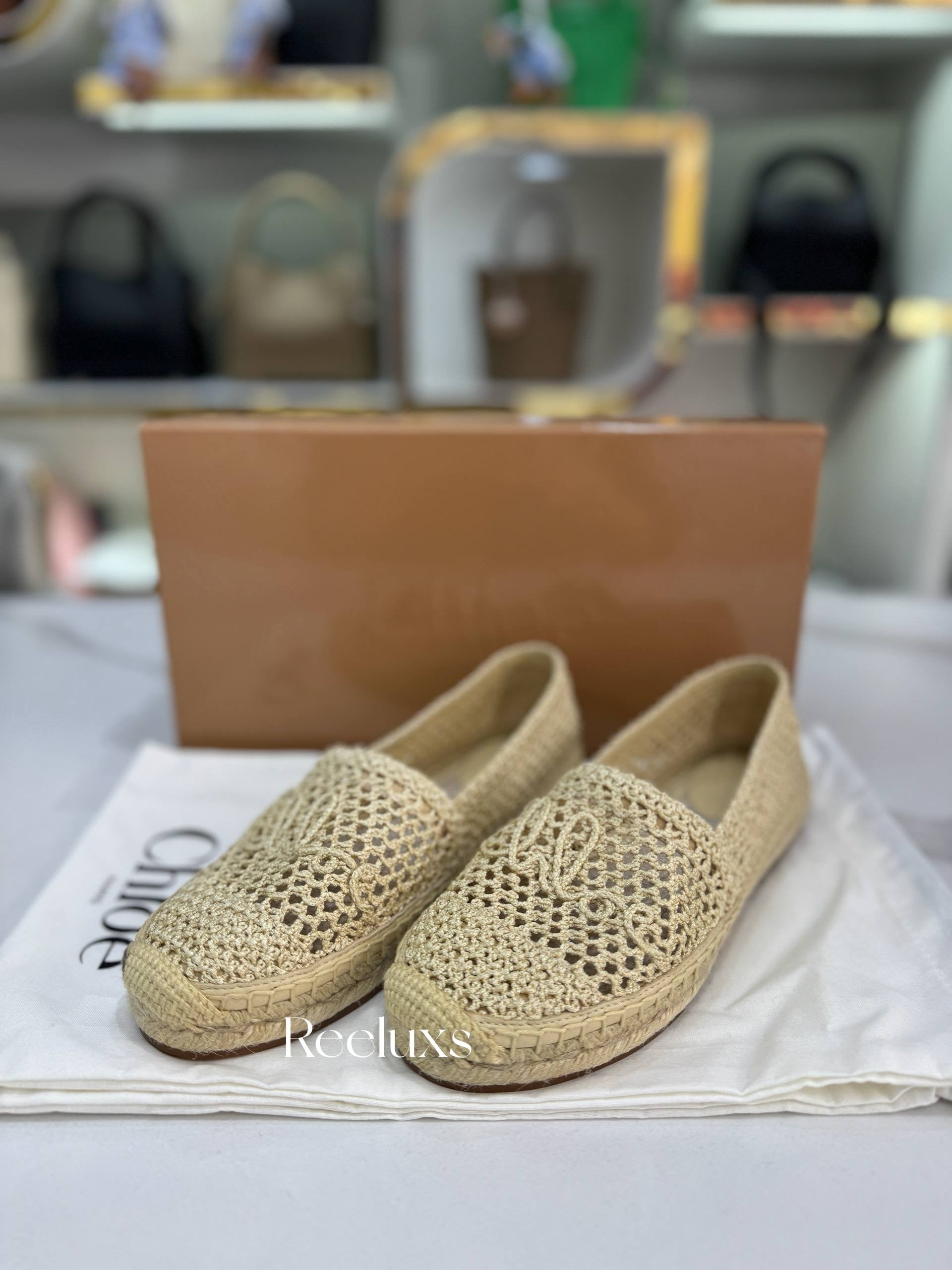 Chloé Isla Crocheted Espadrilles