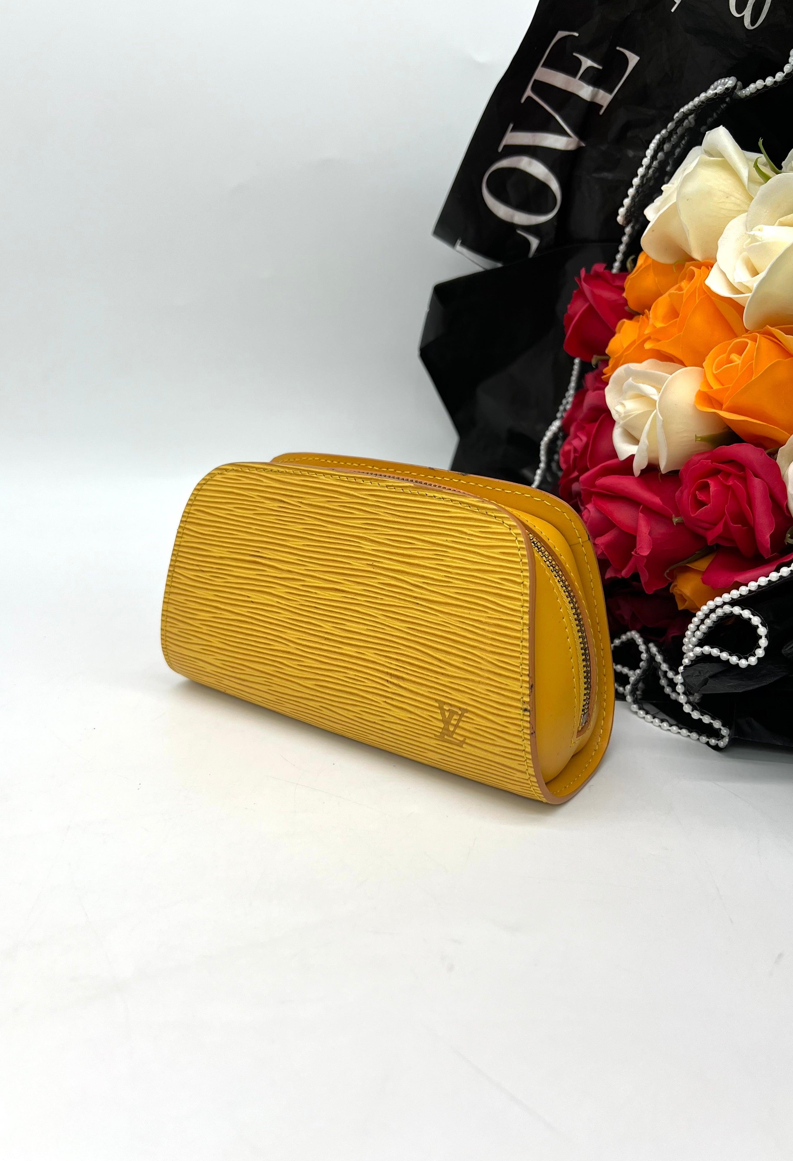 LOUIS VUITTON Dauphine Pouch Small Yellow Leather - Reeluxs 