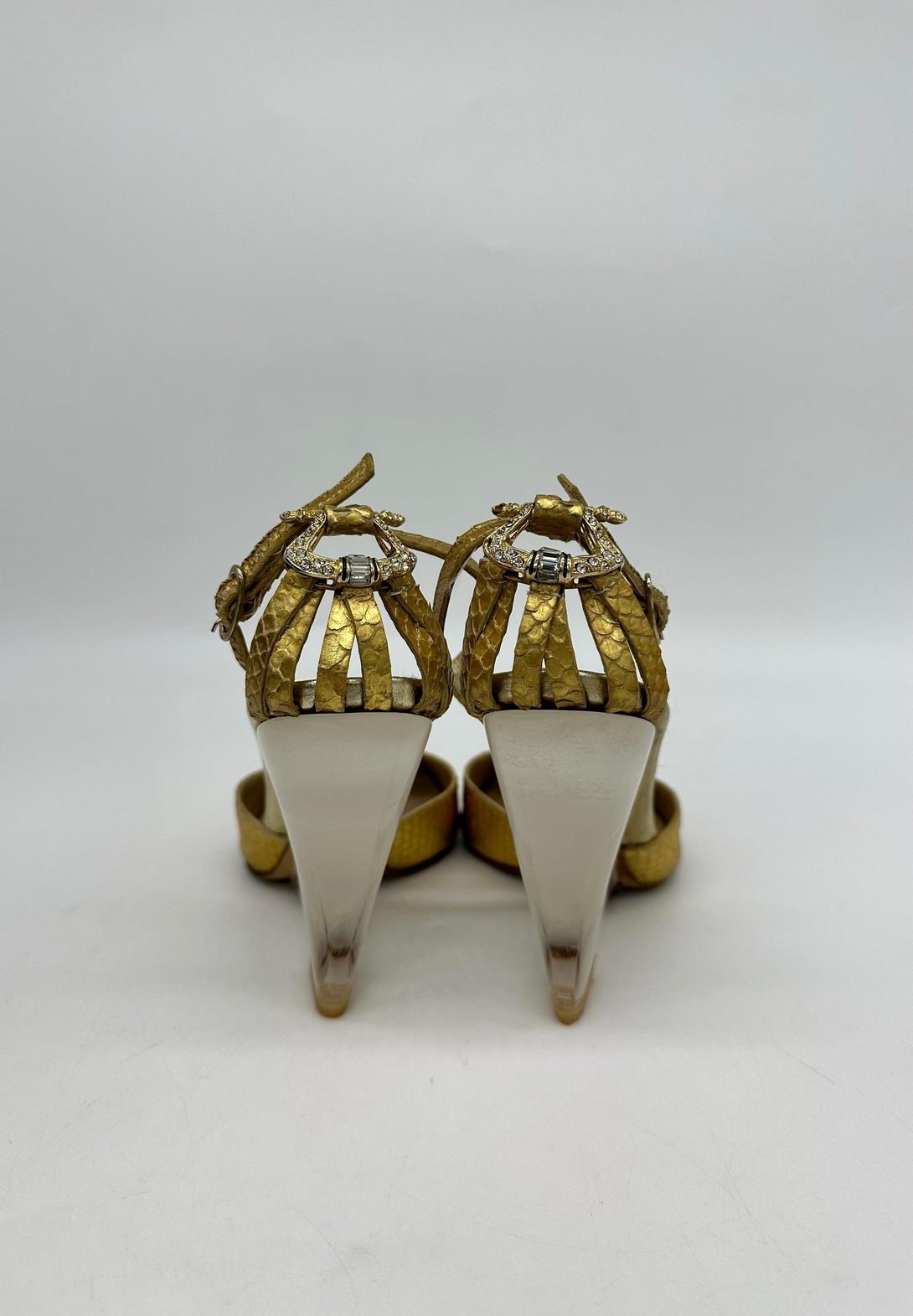 Leather Sandals Giuseppe Zanotti Gold Size 38 - Reeluxs 