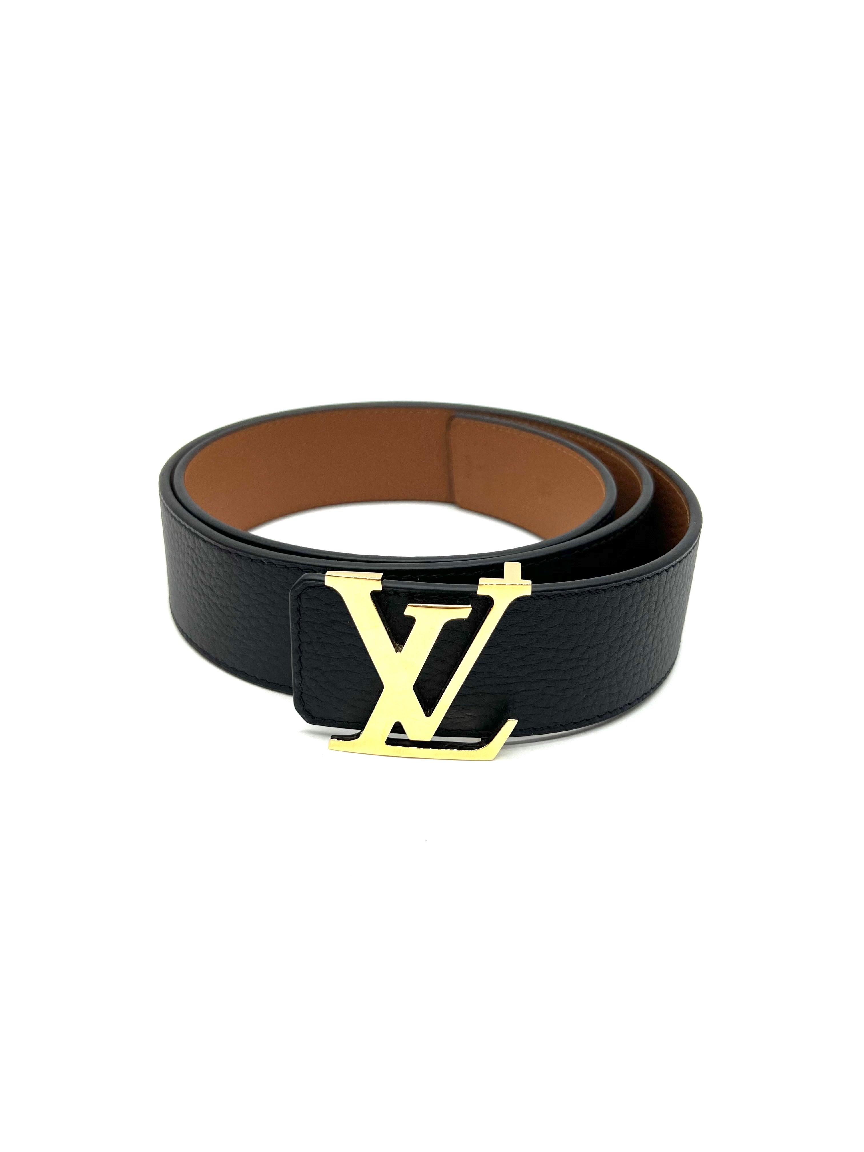 LOUIS VUITTON Belt Black Golden Light - Reeluxs 