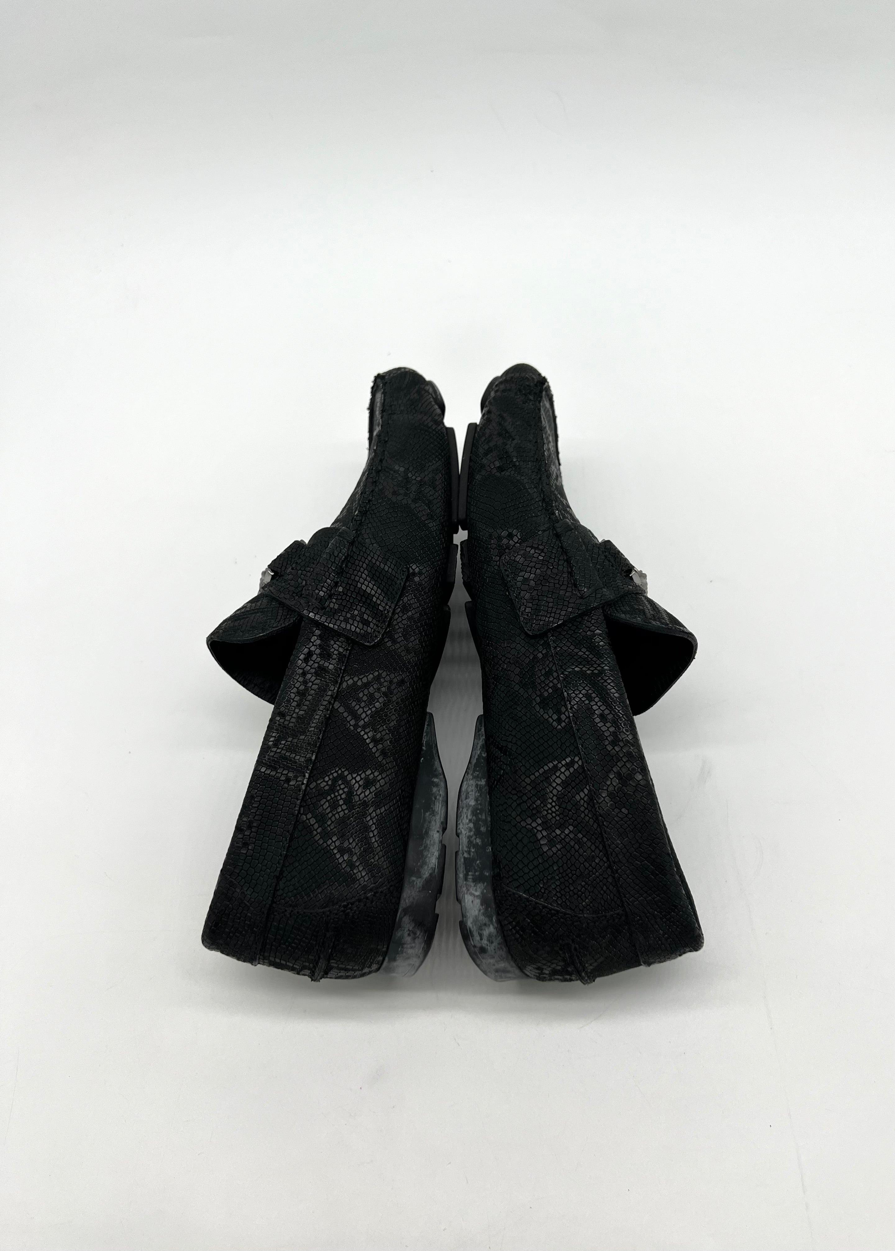 VERSACE BLACK NUBUCK LOAFERS SIZE 40 - Reeluxs 