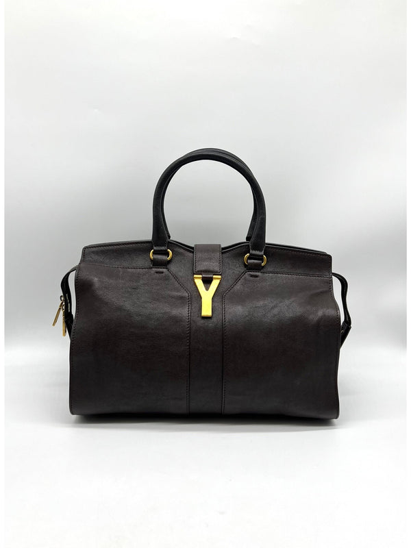 Yves Saint Laurent YSL Cabas Chyc Black Leather Satchel - Reeluxs 