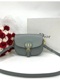 CHRISTIAN DIOR Calfskin Medium Bobby Flap Gray For Lady Sling Bag - Reeluxs 