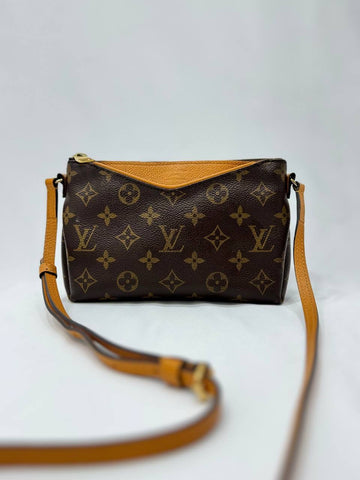 LOUIS VUITTON LV Pallas Pochette Monogram  Crossbody Bag Saffron