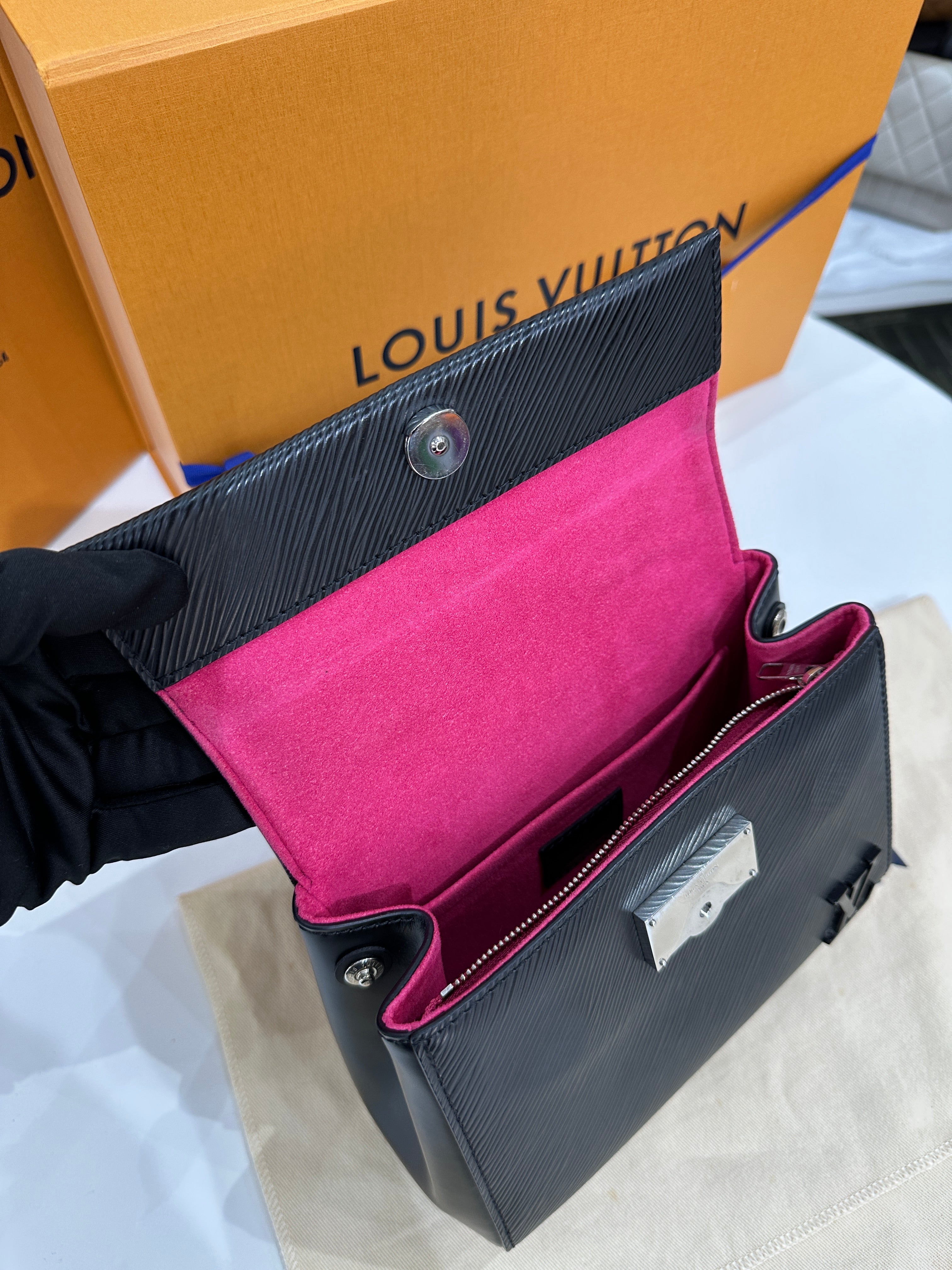LOUIS VUITTON LV Cluny Mini in Black Epi Leather