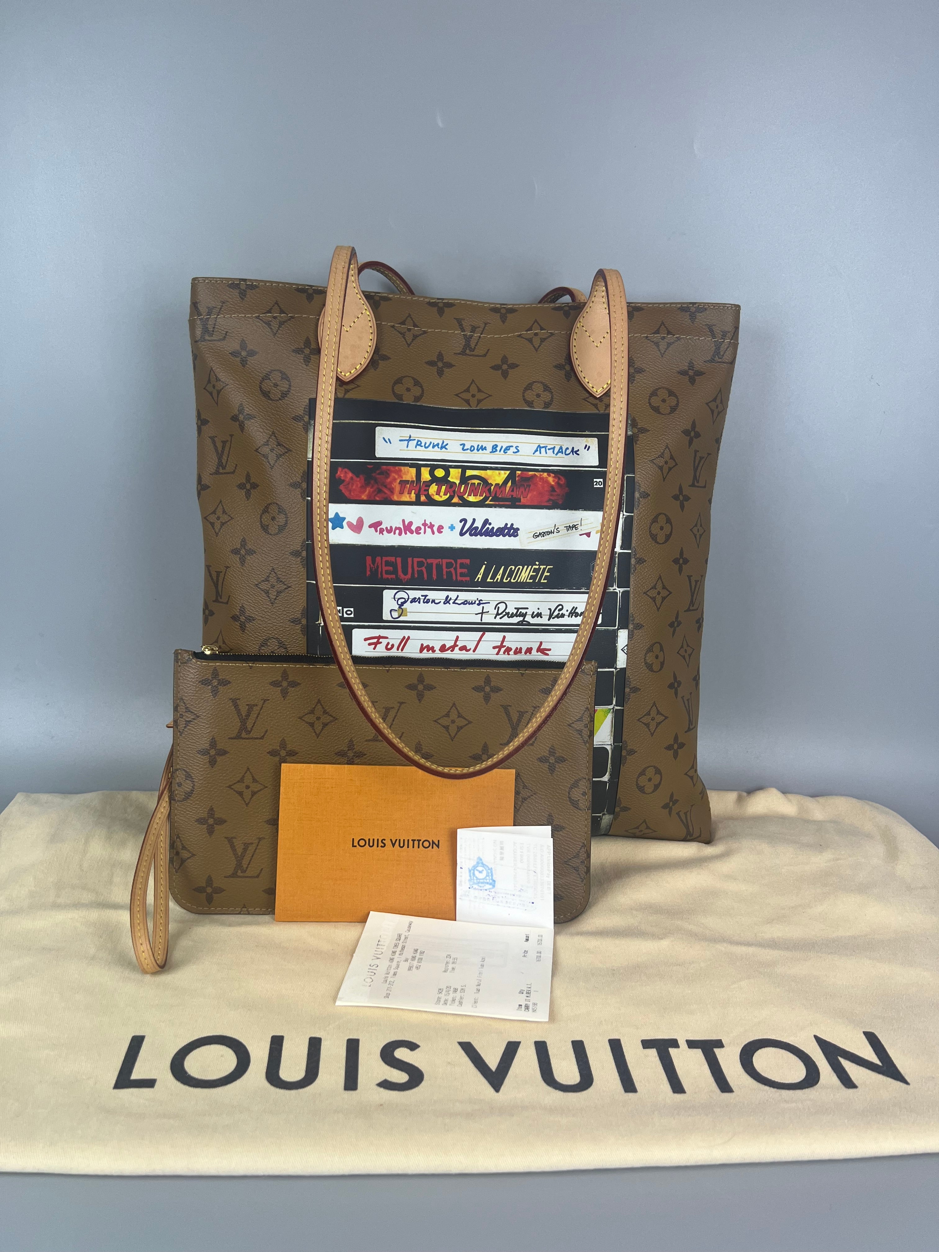 LOUIS VUITTON Carry It Tote Limited Edition VHS Tape Reverse Monogram Canvas