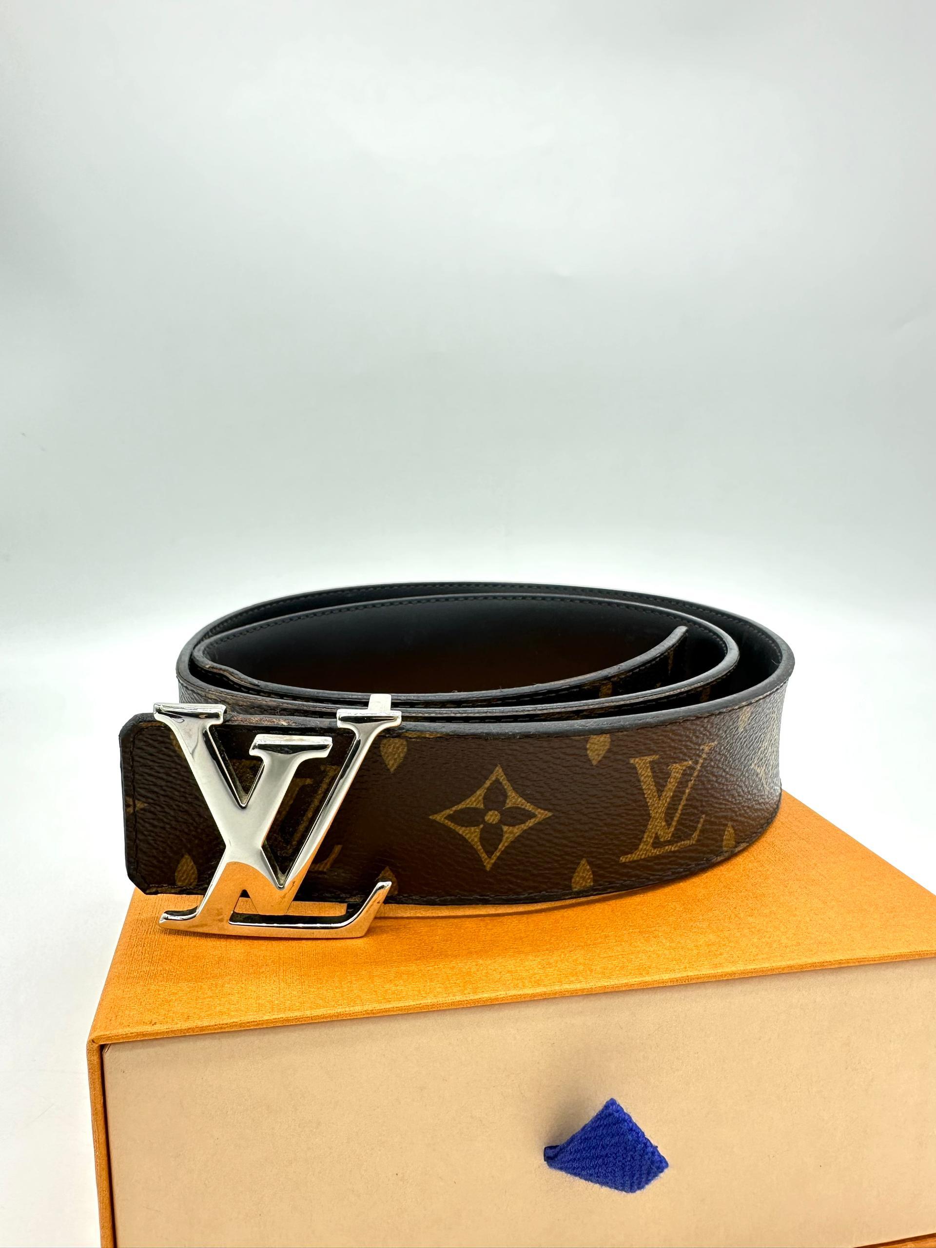 LOUIS VUITTON LV Initiales Reversible Monogram Belt Brown - Reeluxs 