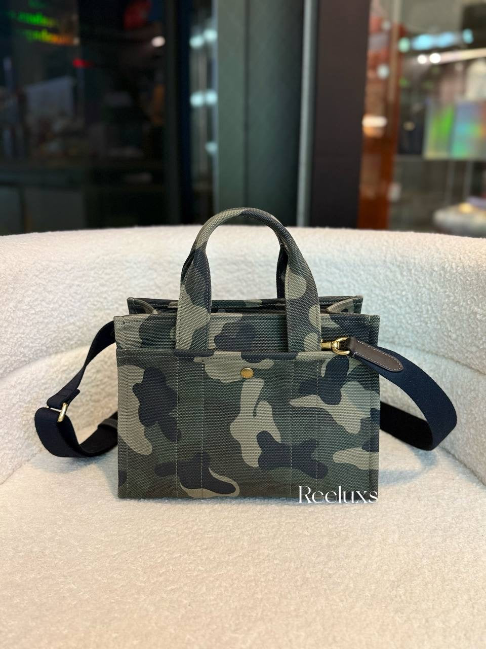 Coach Cargo Tote  Camo Print Canvas