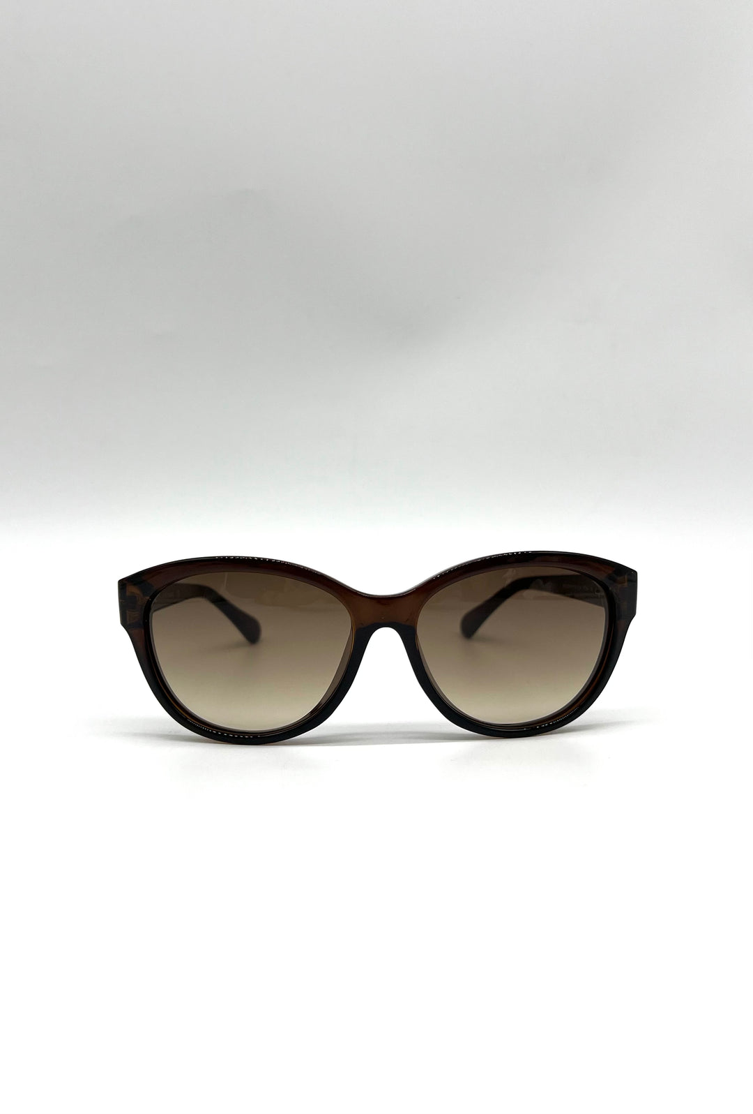 Diane von Furstenberg Sunglasses KATE DVF 611S 210 Clear Brown with Brown Lenses