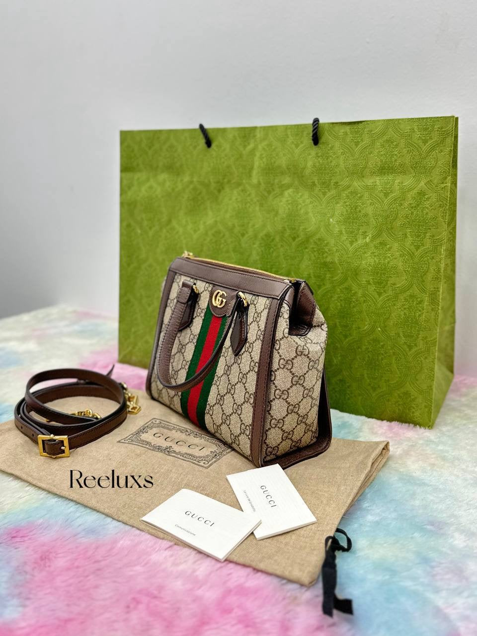 GUCCI Ophidia Small GG Tote Handbag