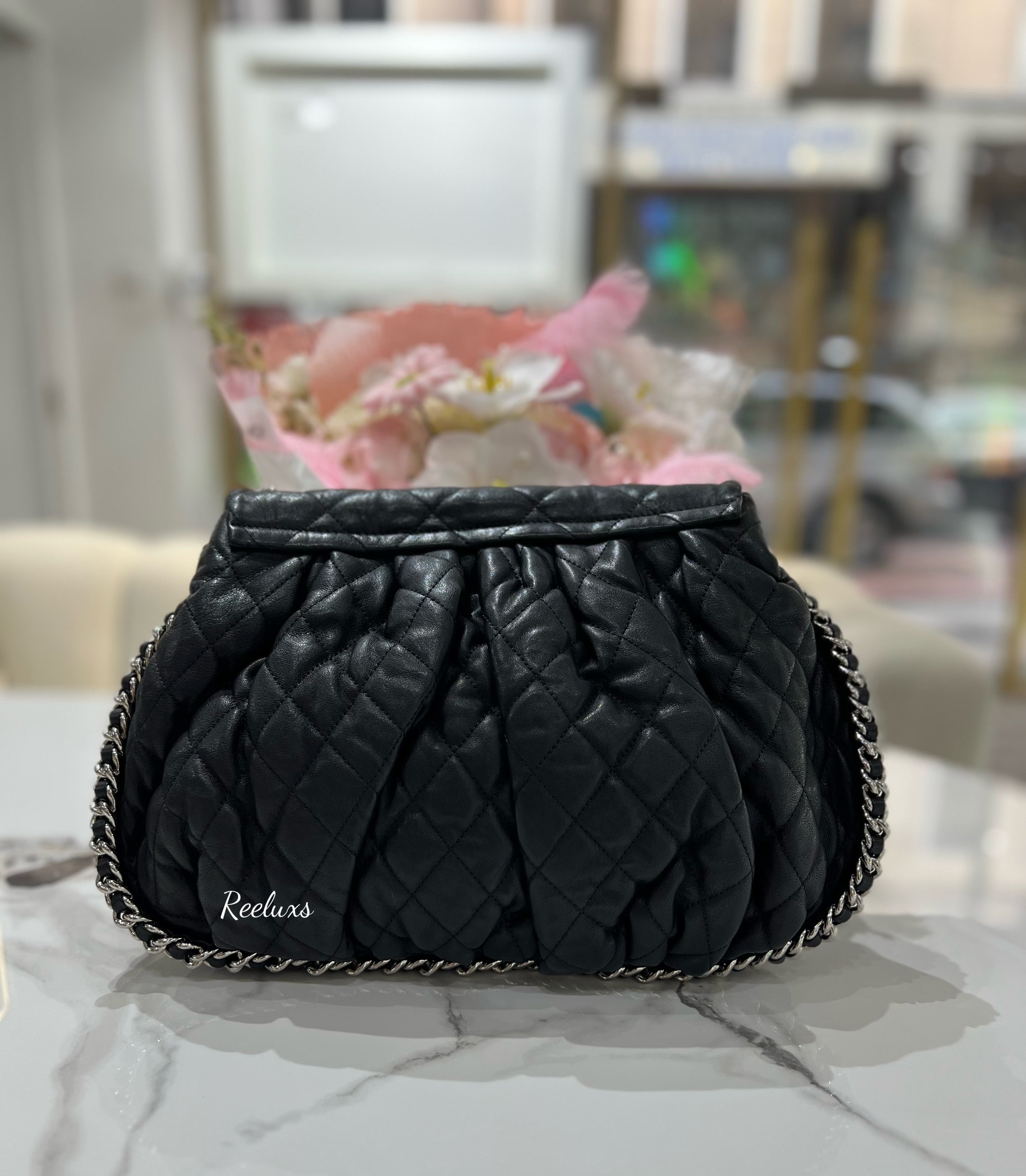 CHANEL  Chainaround Shoulder Silver Hardware Sling Bag