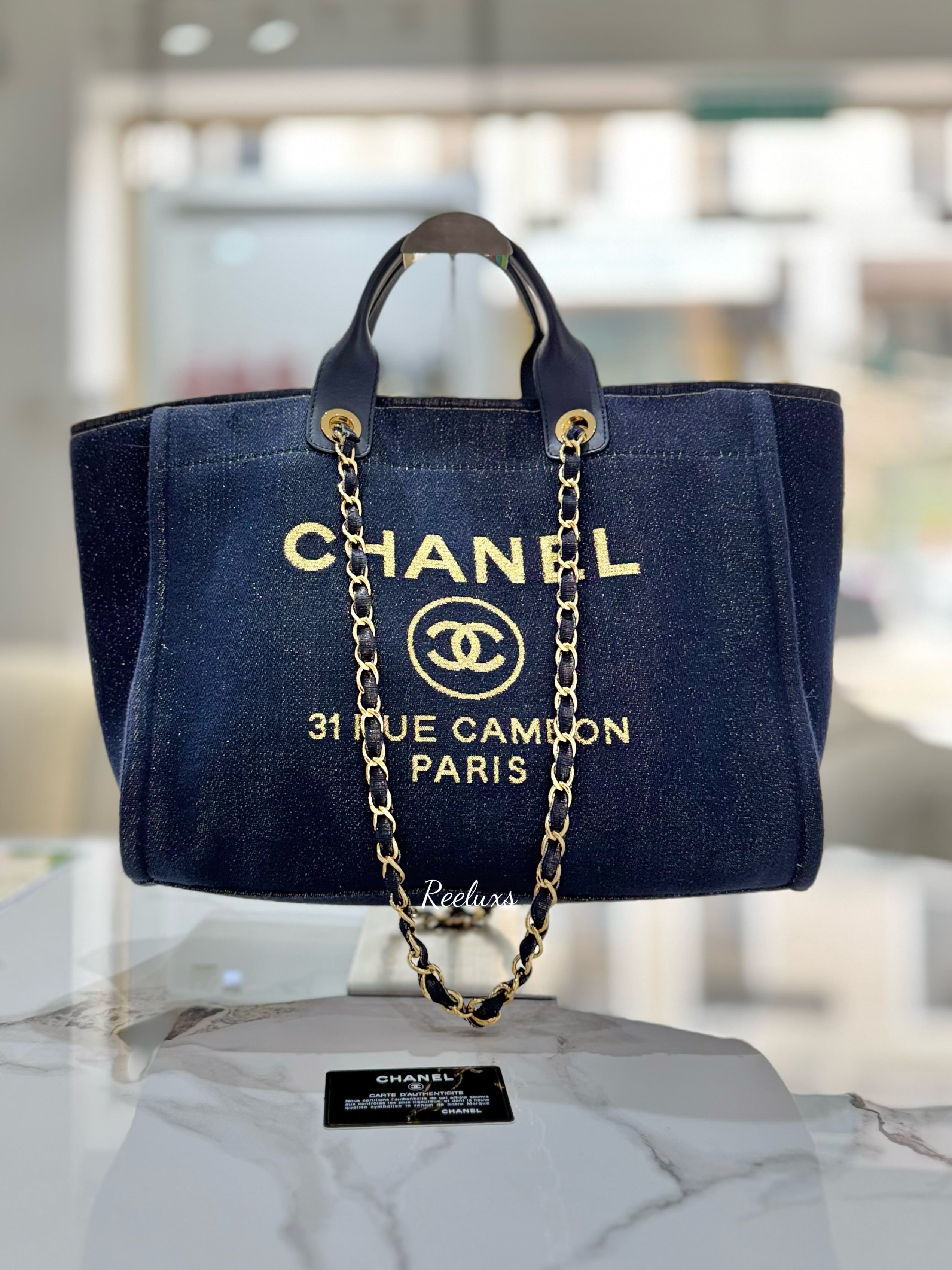 CHANEL Large Shopping  Gold Hardware Tote Bag ( GHW )