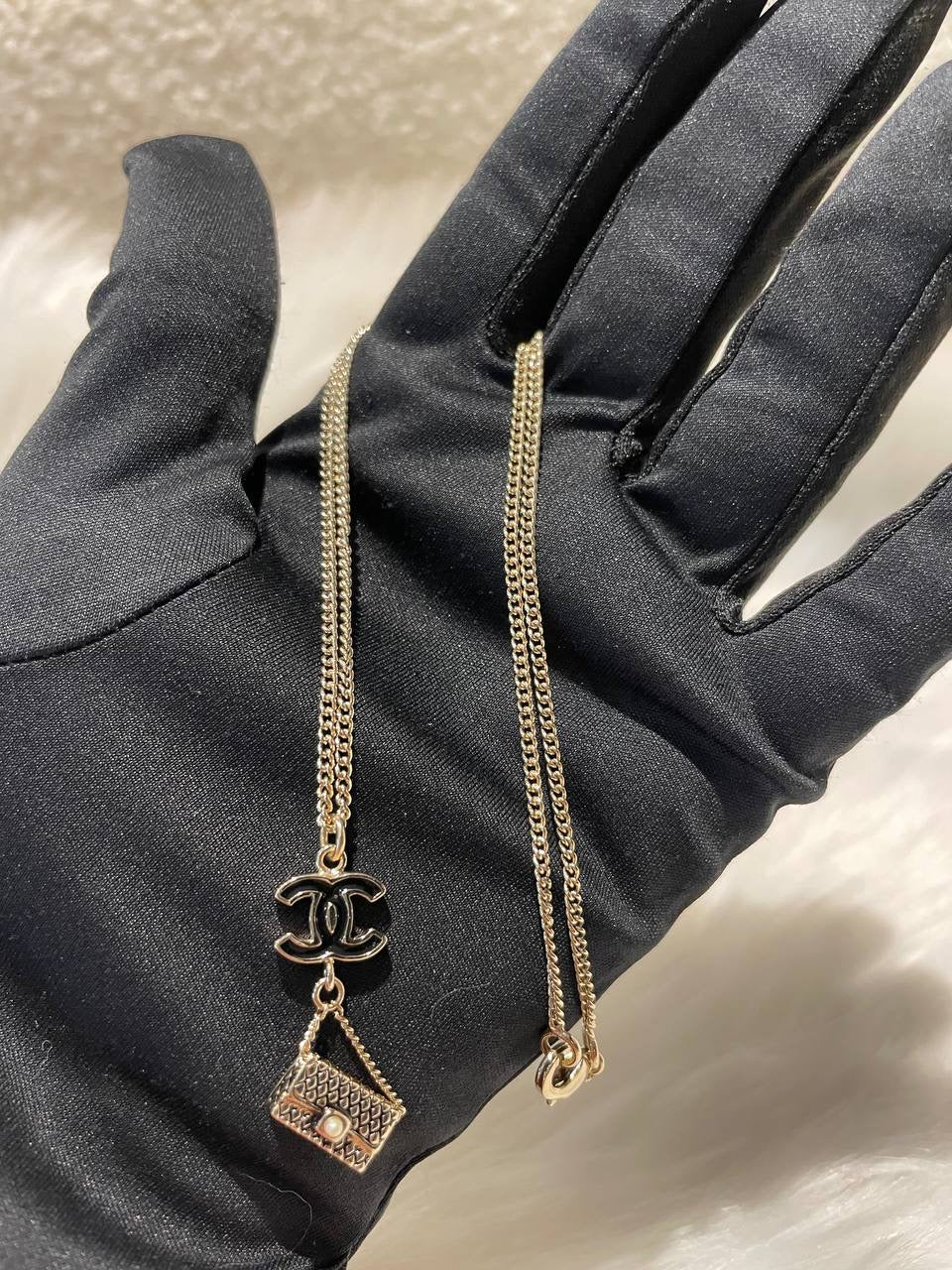 CHANEL Gold Mini Bag CC Necklace