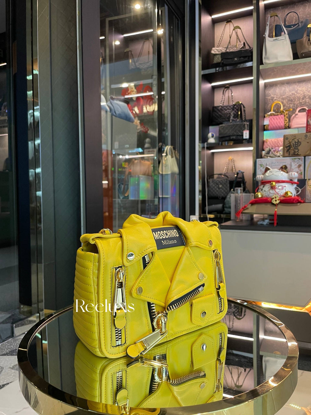 Moschino Biker leather crossbody bag
