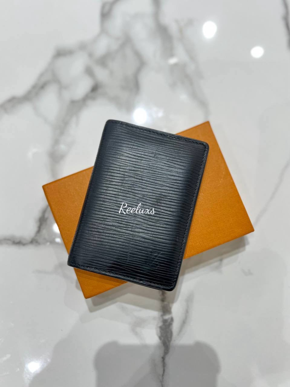 LOUIS VUITTON LV  Pocket  Organizer Epi leather Card Holder