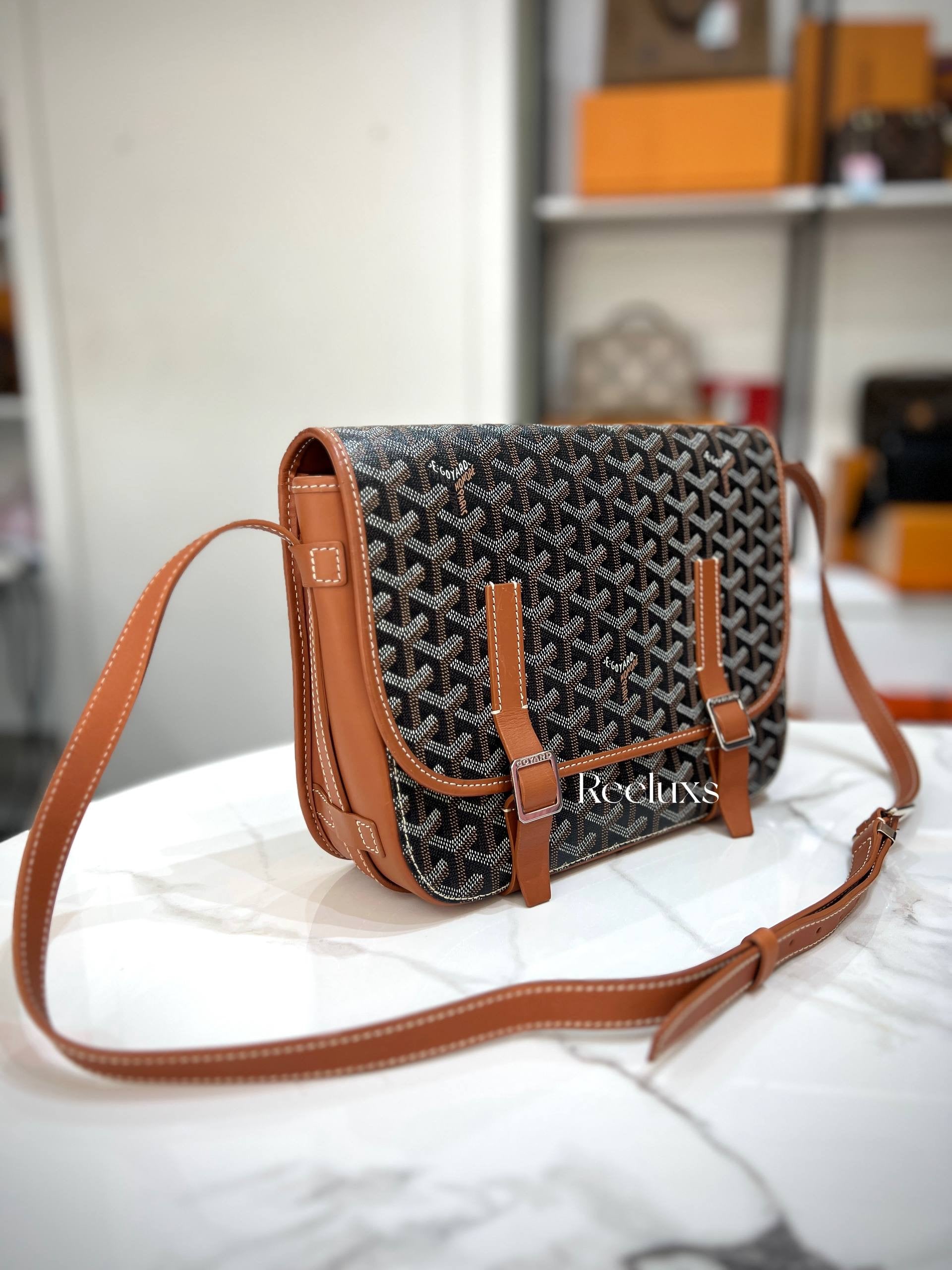 Goyard Belvédère PM Crossbody Bag with Flap Closure – Reeluxs