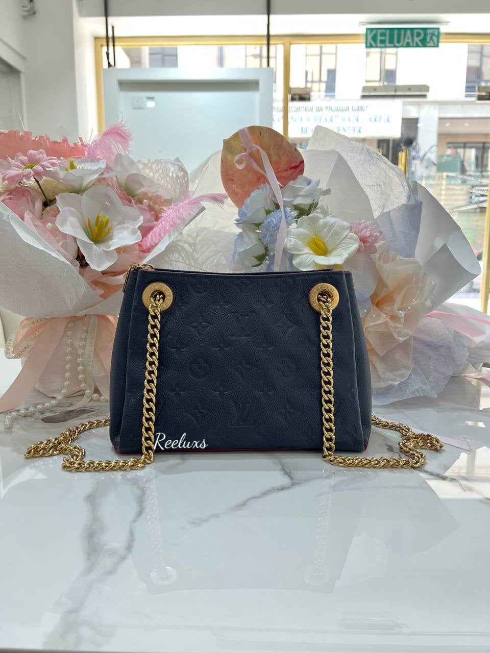 LOUIS VUITTON LV Surene BB Monogram Empreinte Leather Handbag GHW
