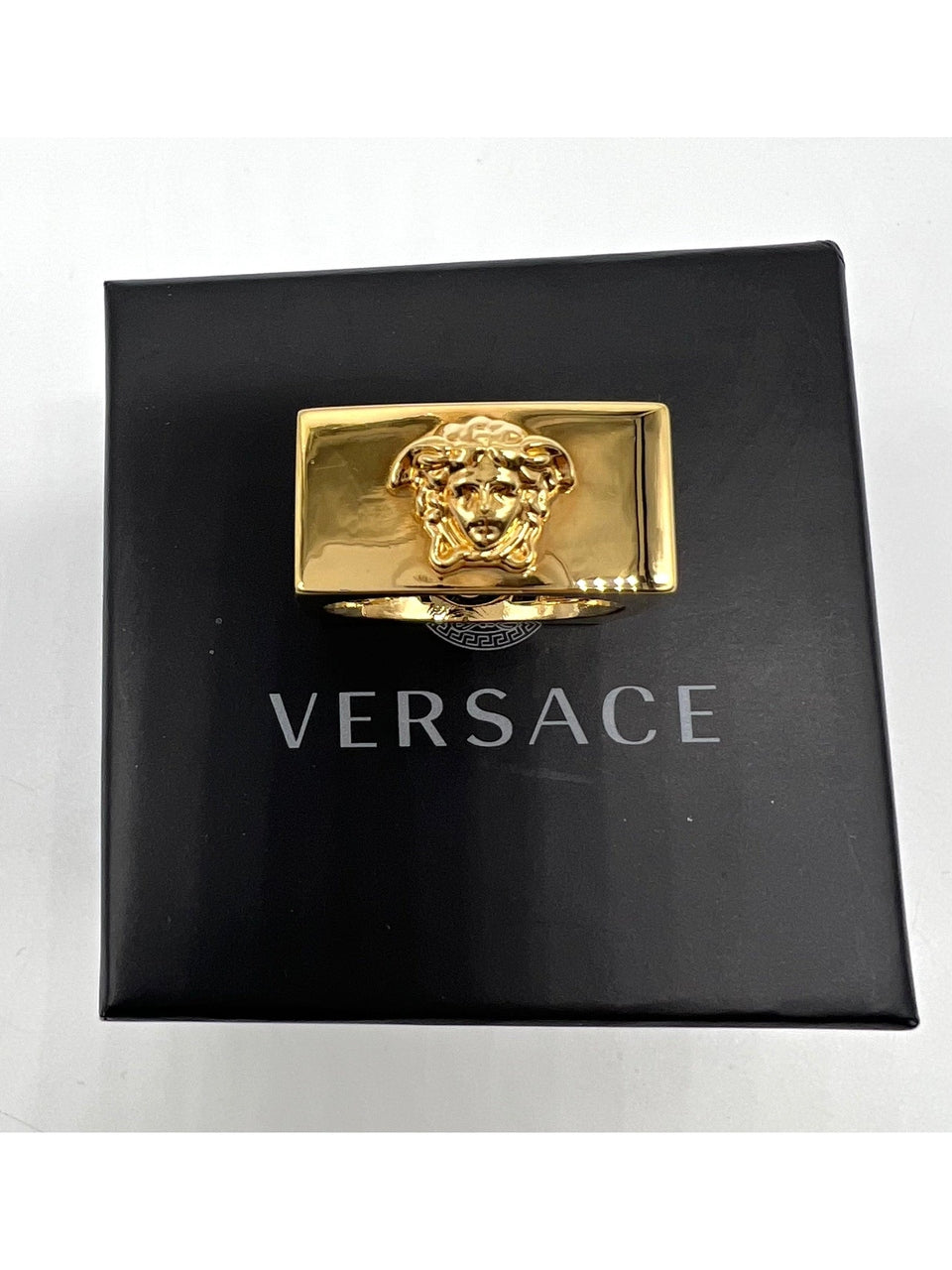 VERSACE Gold Medusa Square Ring - Reeluxs 