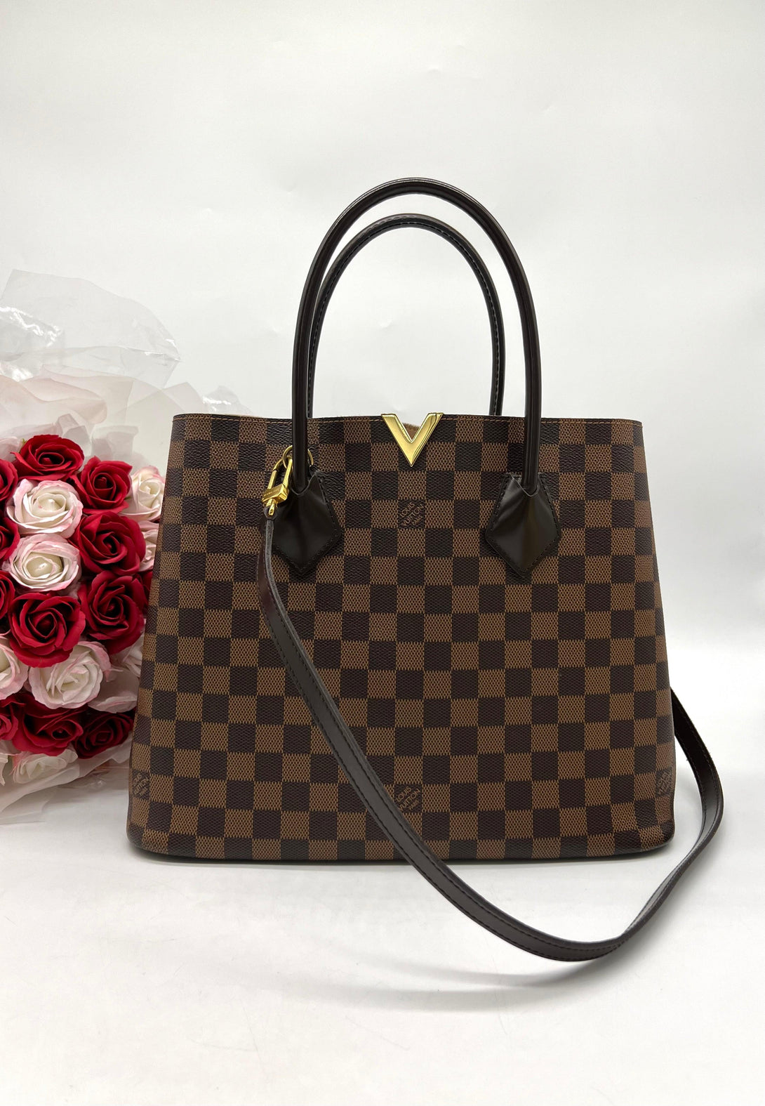 LOUIS VUITTON KENSINGTON DAMIER EBENE BAG - Reeluxs 