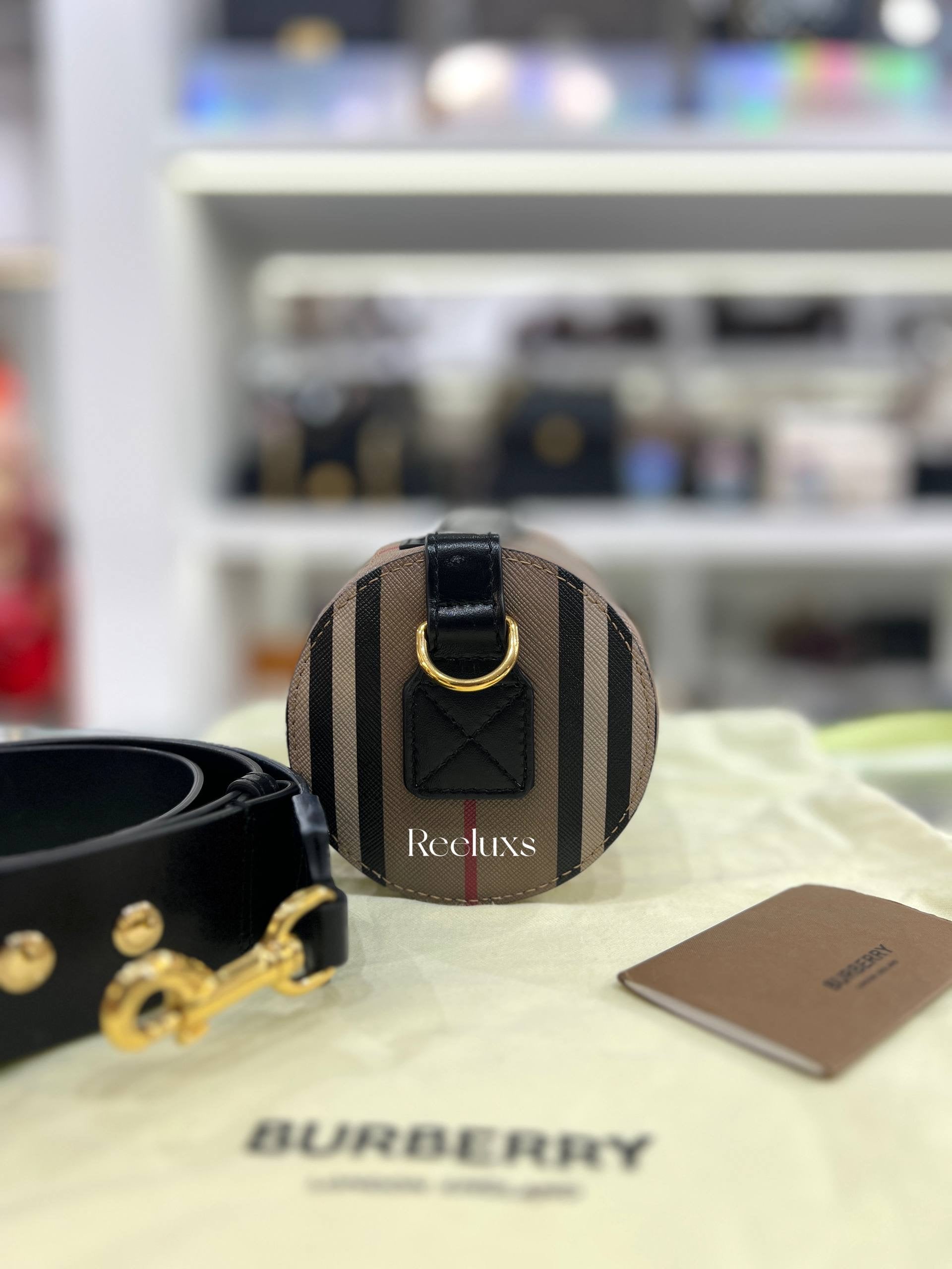 BURBERRY Vintage Check Barrel Bag