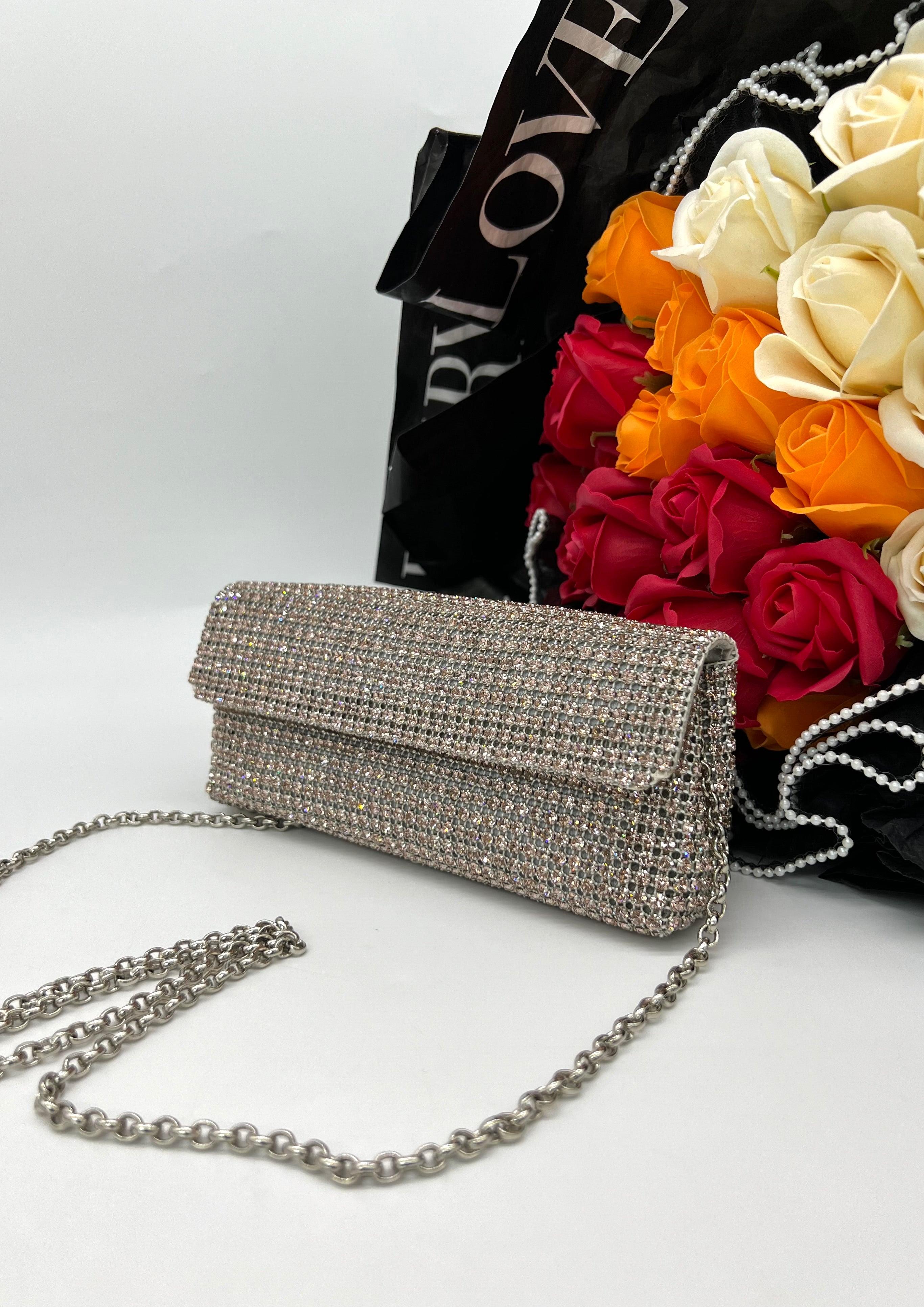 Oroton Icon Cinderella clutch with Swarozski crystal - Reeluxs 