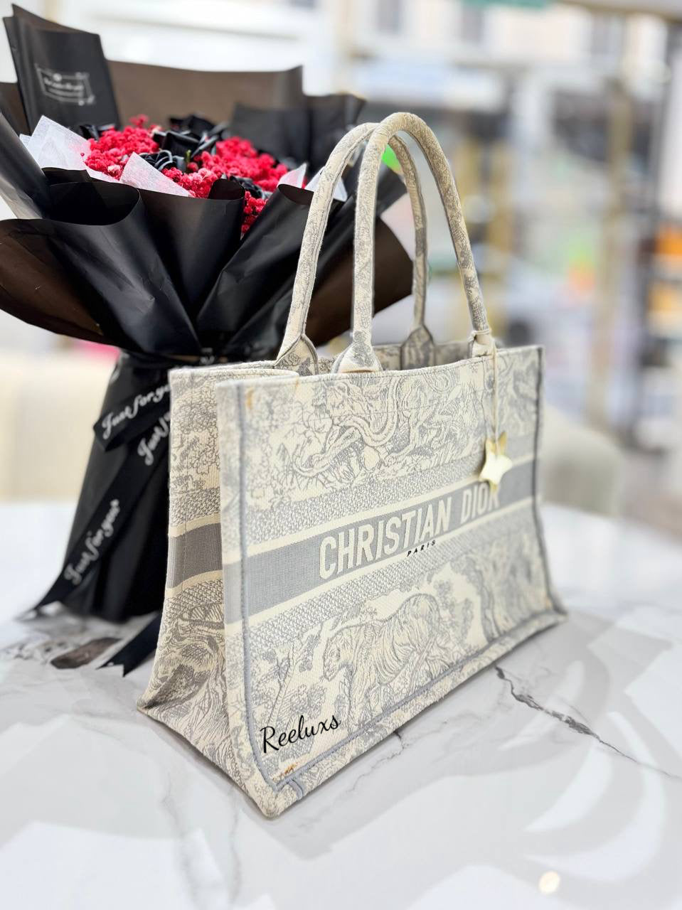 CHRISTIAN DIOR Medium Book Tote Handbag