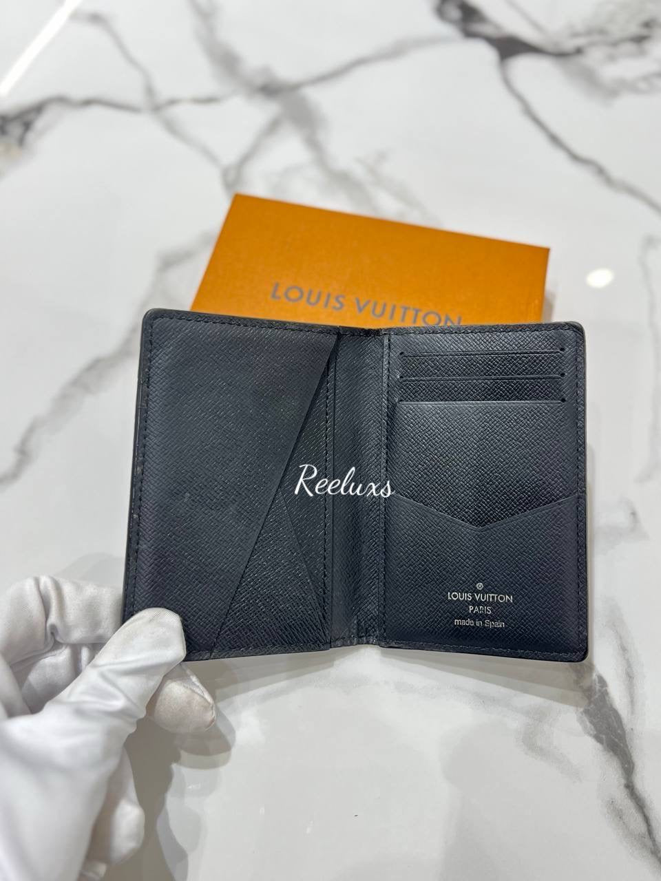 LOUIS VUITTON LV  Pocket  Organizer Epi leather Card Holder